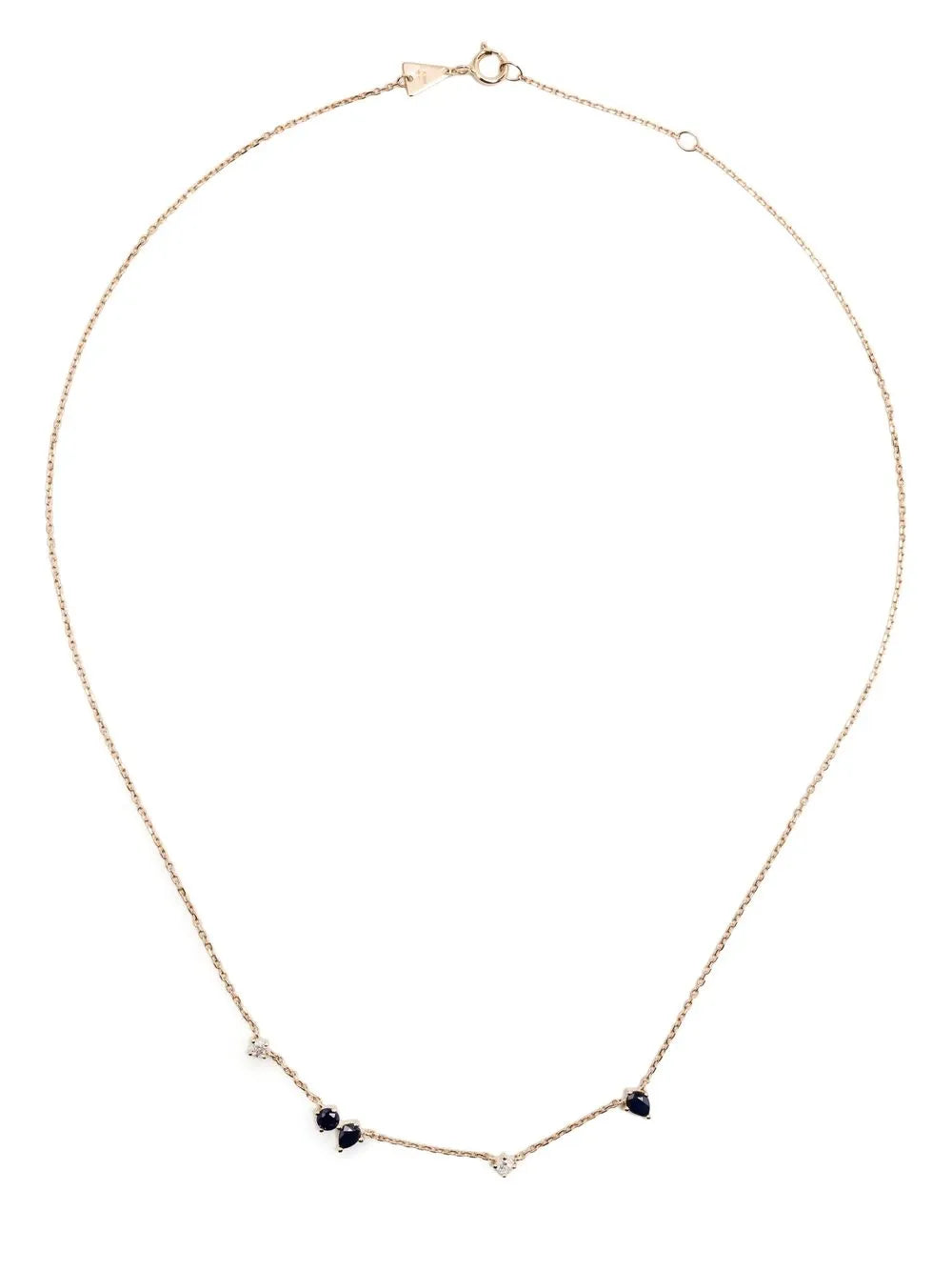 14kt yellow gold Premier Amigos sapphire and diamond necklace