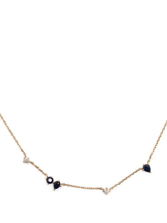 14kt yellow gold Premier Amigos sapphire and diamond necklace