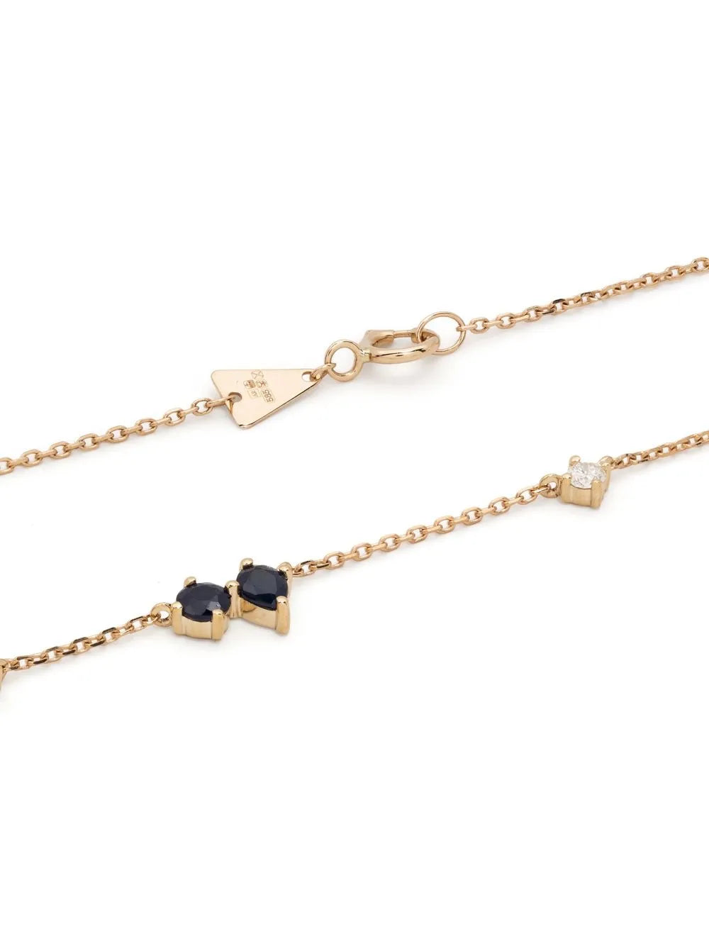 14kt yellow gold Premier Amigos sapphire and diamond necklace