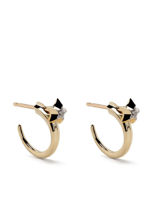 14kt yellow gold Shooting Star diamond earrings