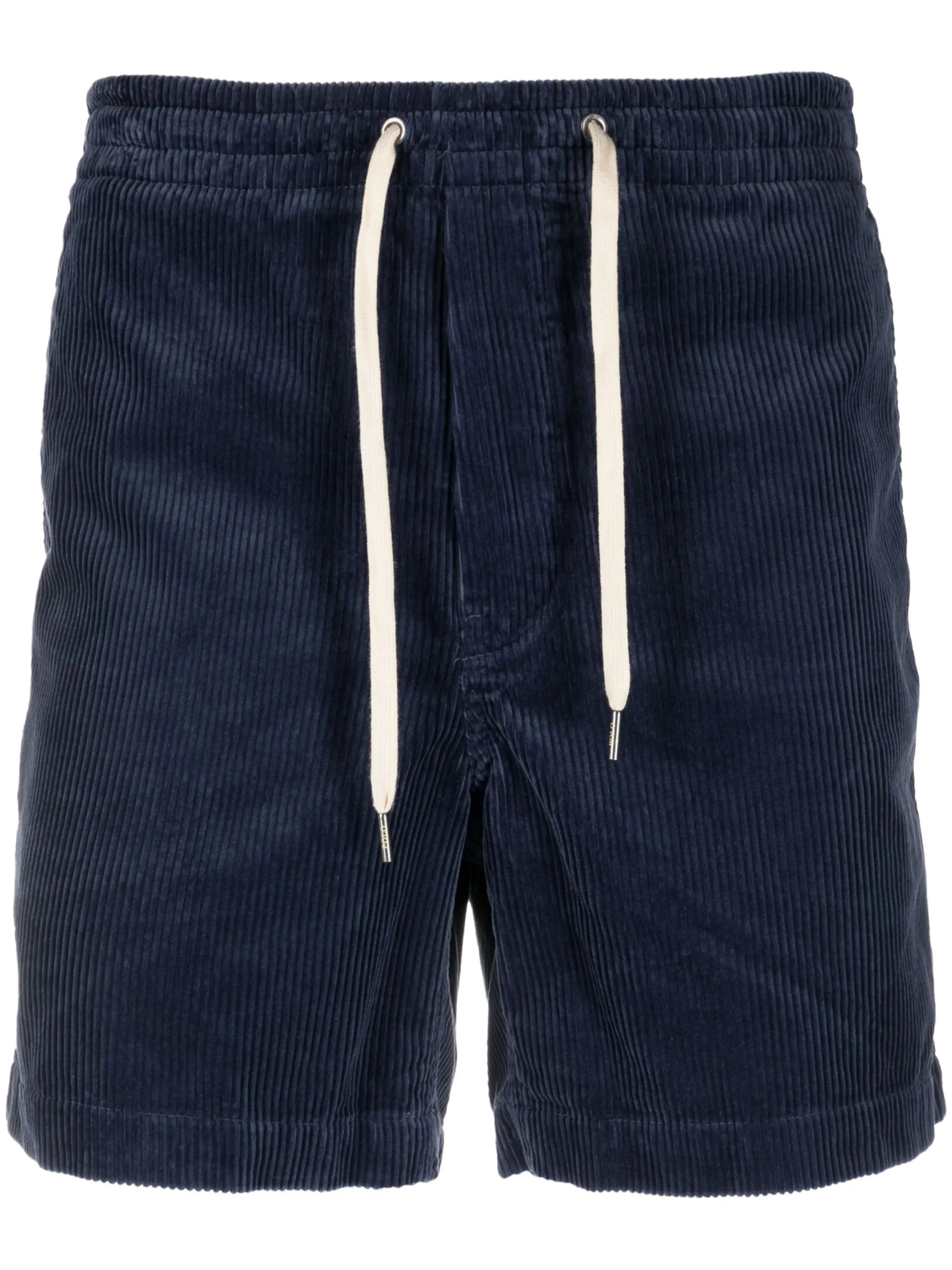corduroy drawstring-fastening shorts