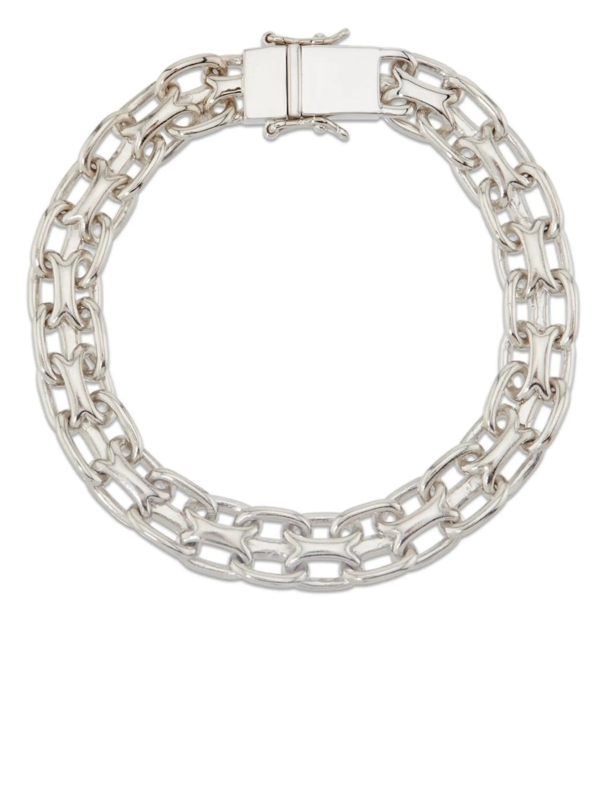 chain-link clasp-fastening bracelet