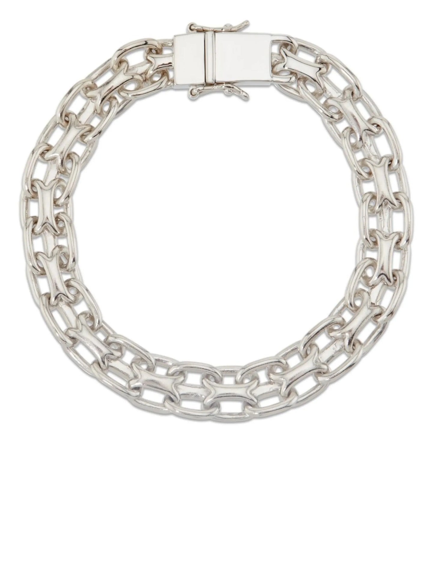 chain-link clasp-fastening bracelet