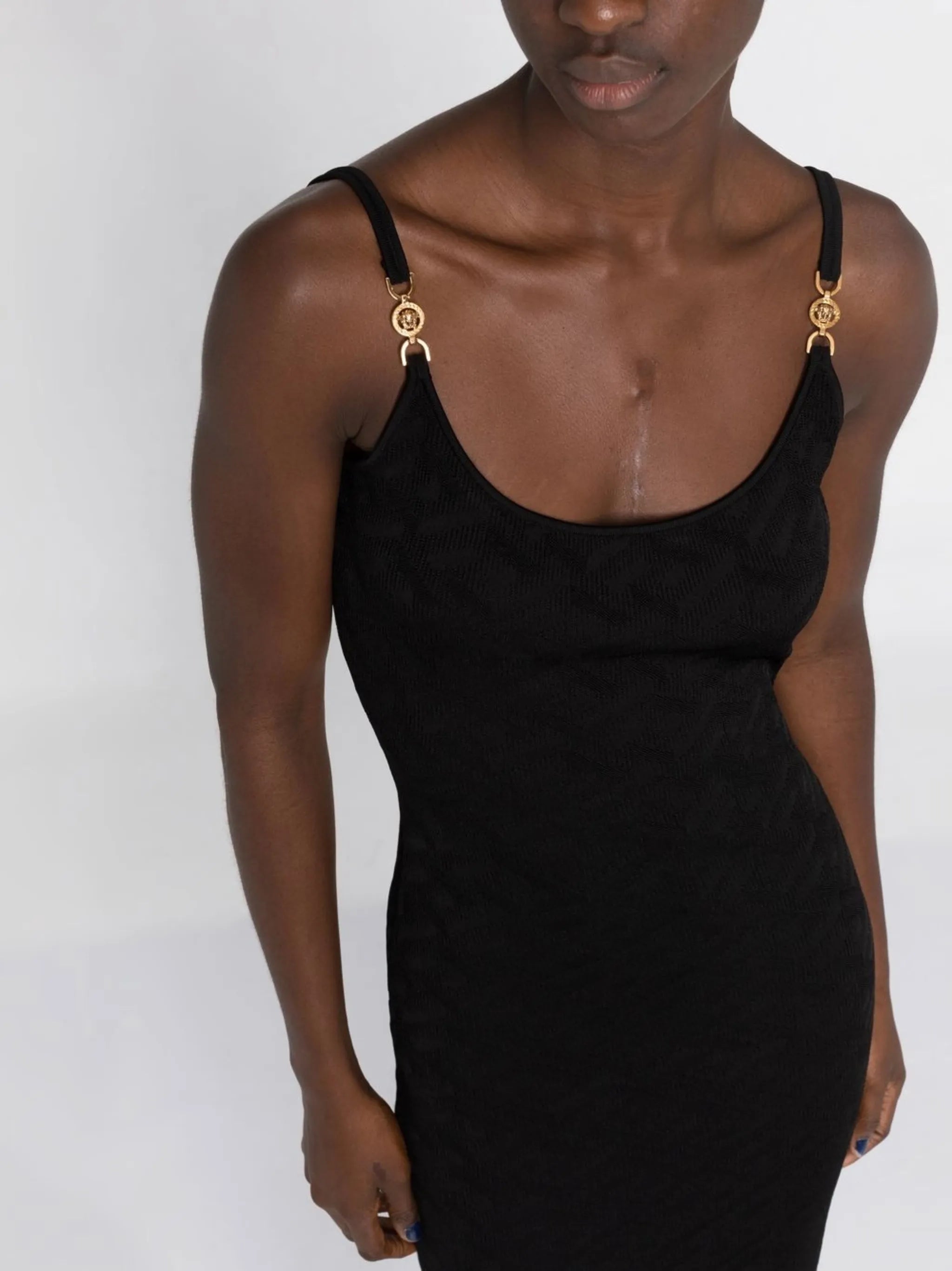 La Greca jacquard pencil dress