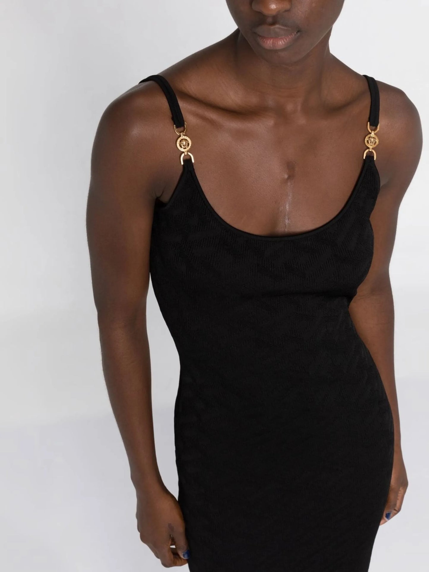 La Greca jacquard pencil dress