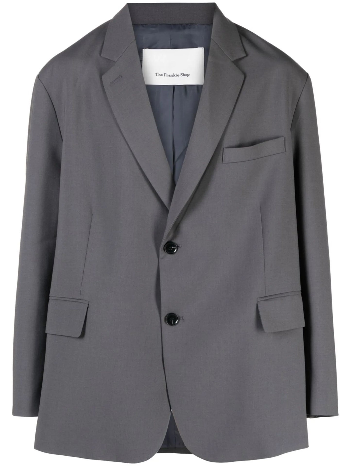 boxy single-breasted blazer