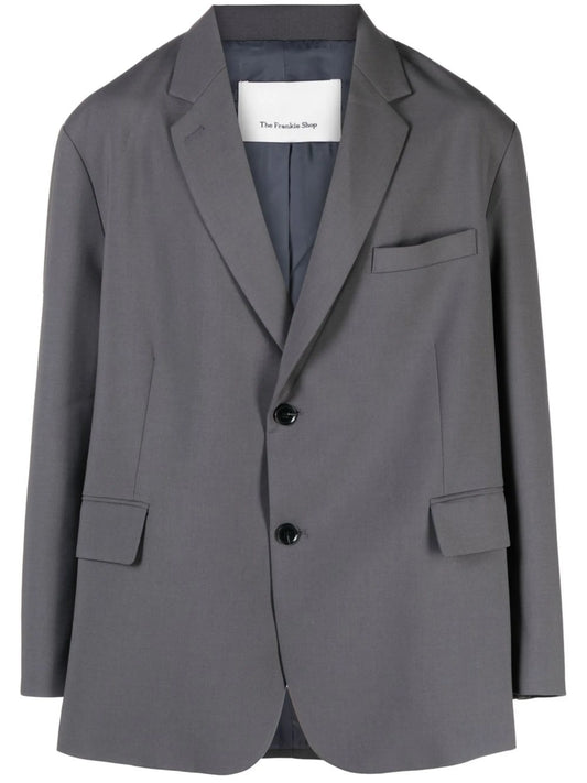 boxy single-breasted blazer