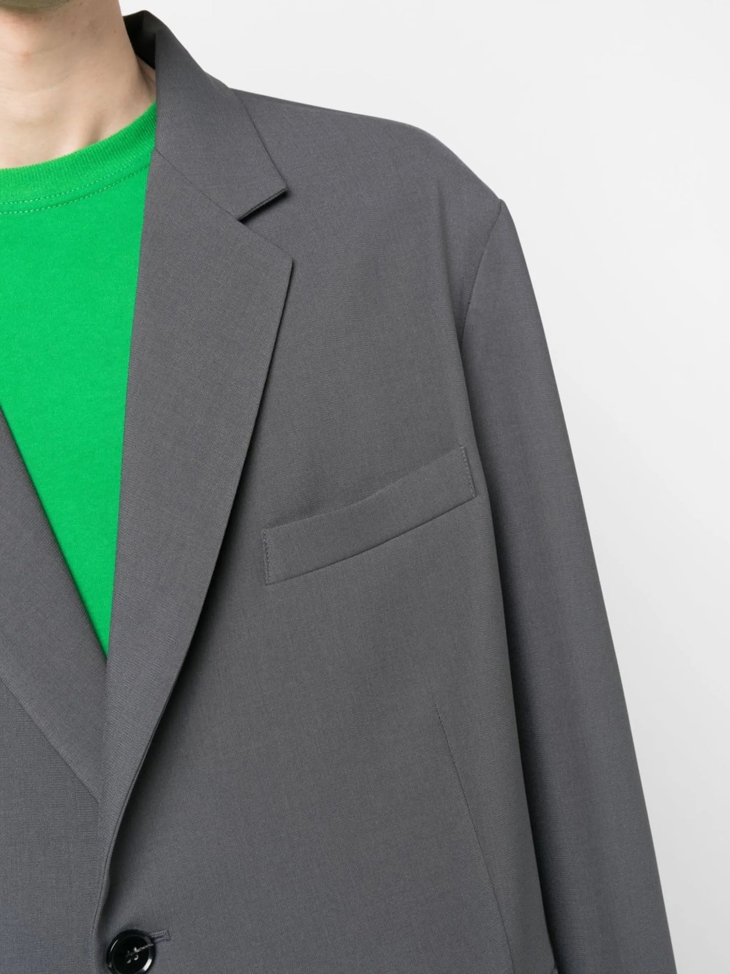 boxy single-breasted blazer