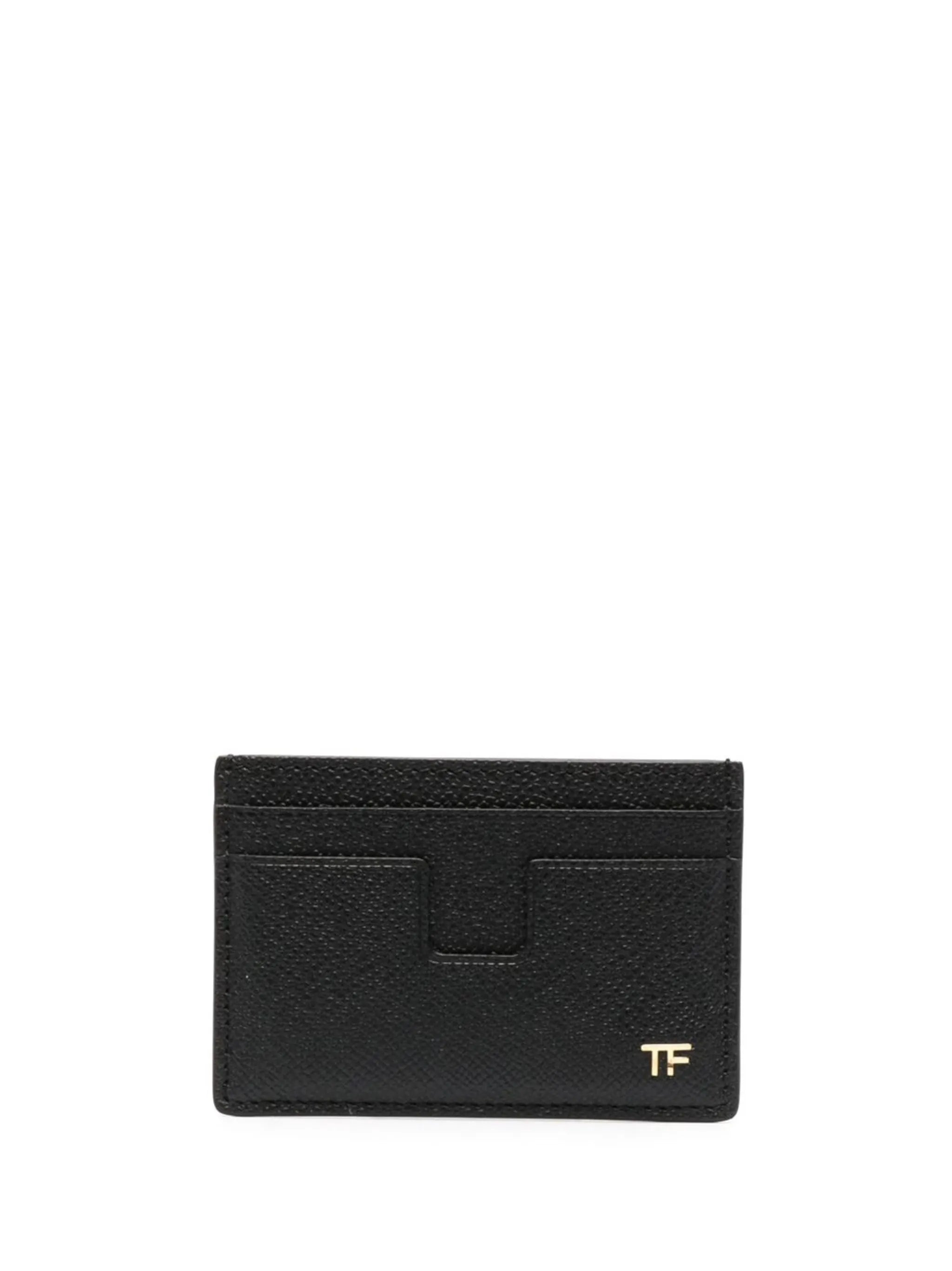 small grained-leather card holder
