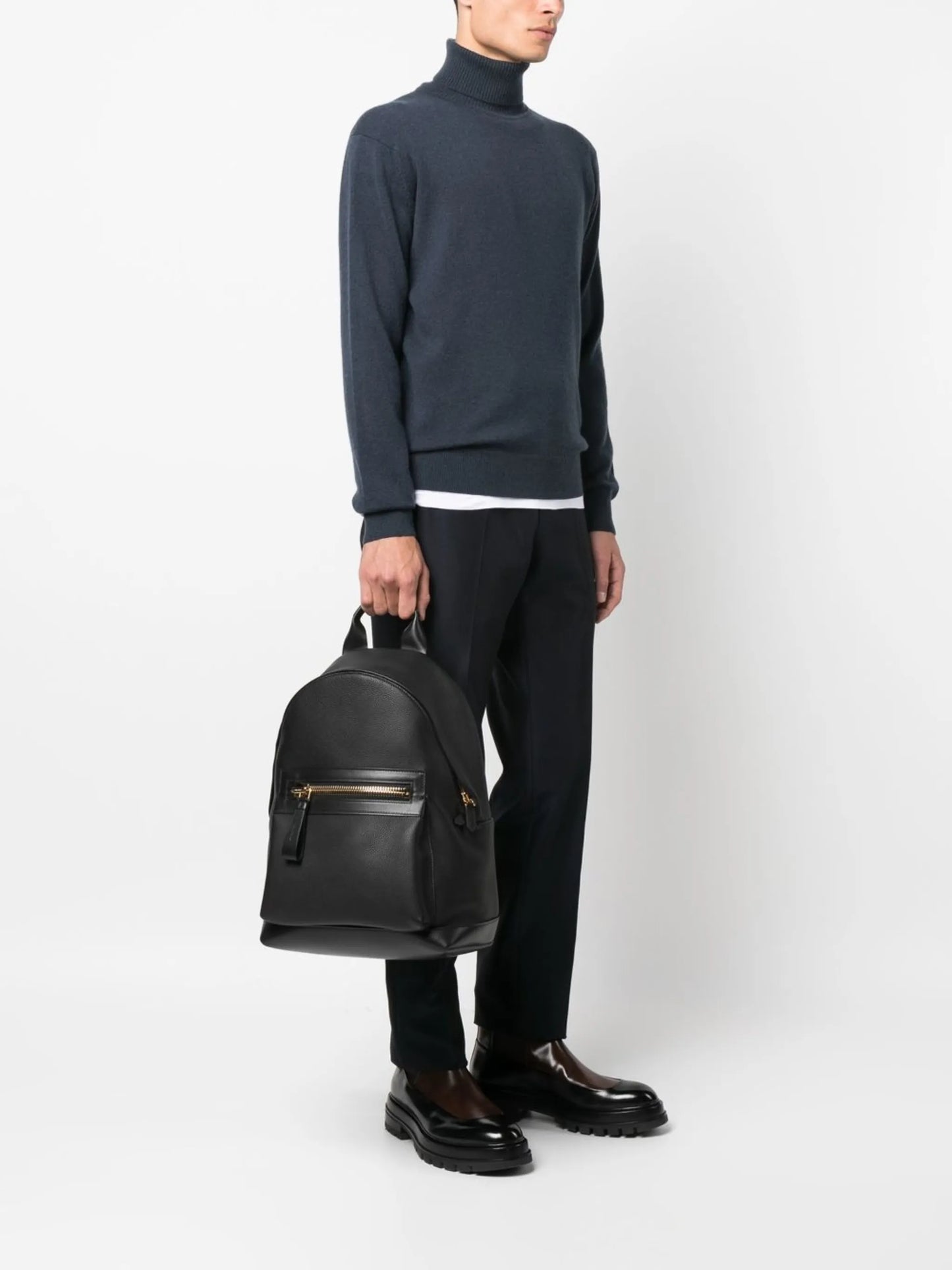 Buckley grained leather backpack