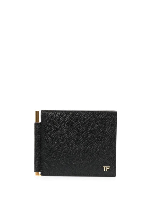 hinged leather bifold wallet