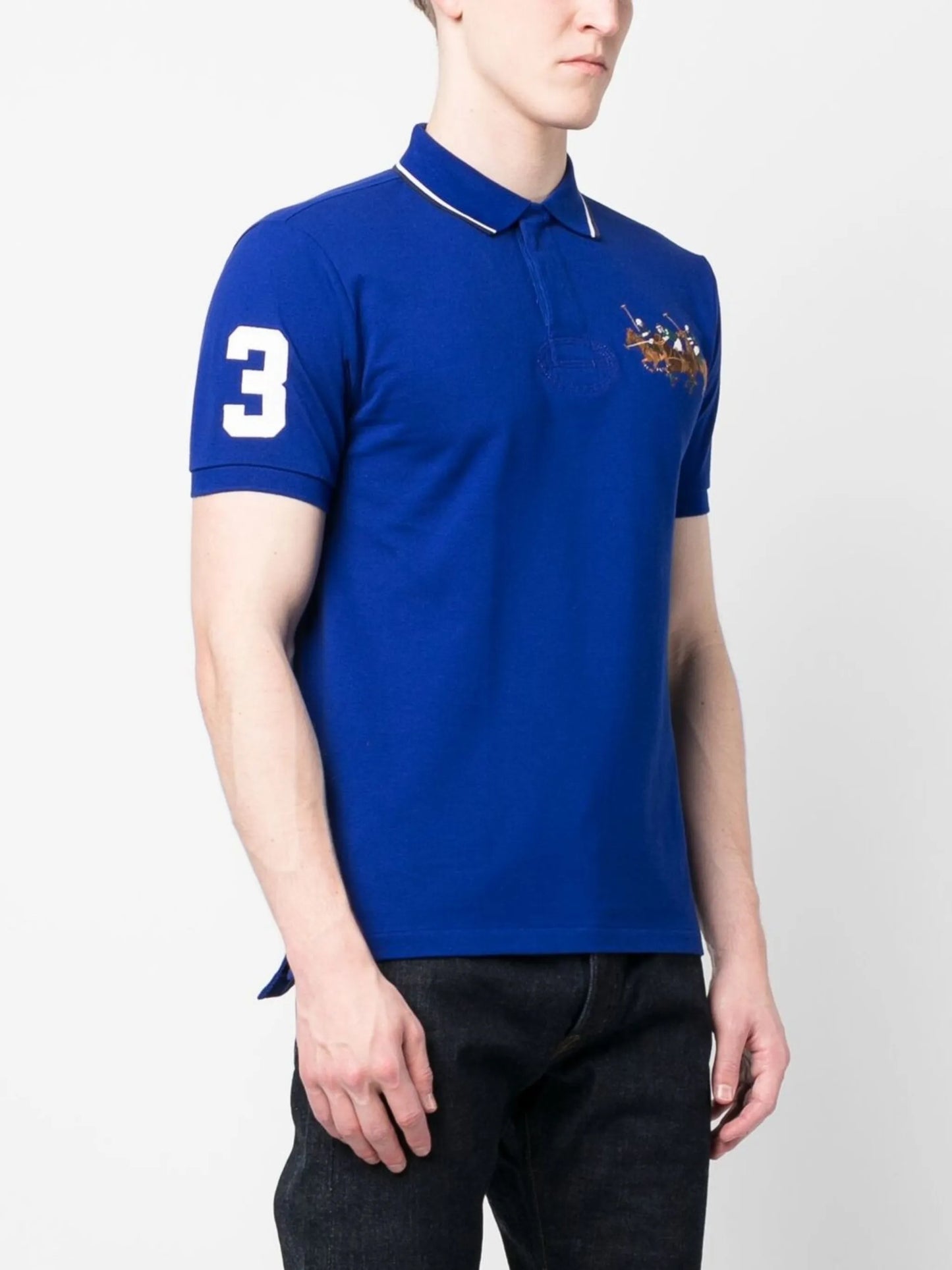 embroidered cotton polo shirt