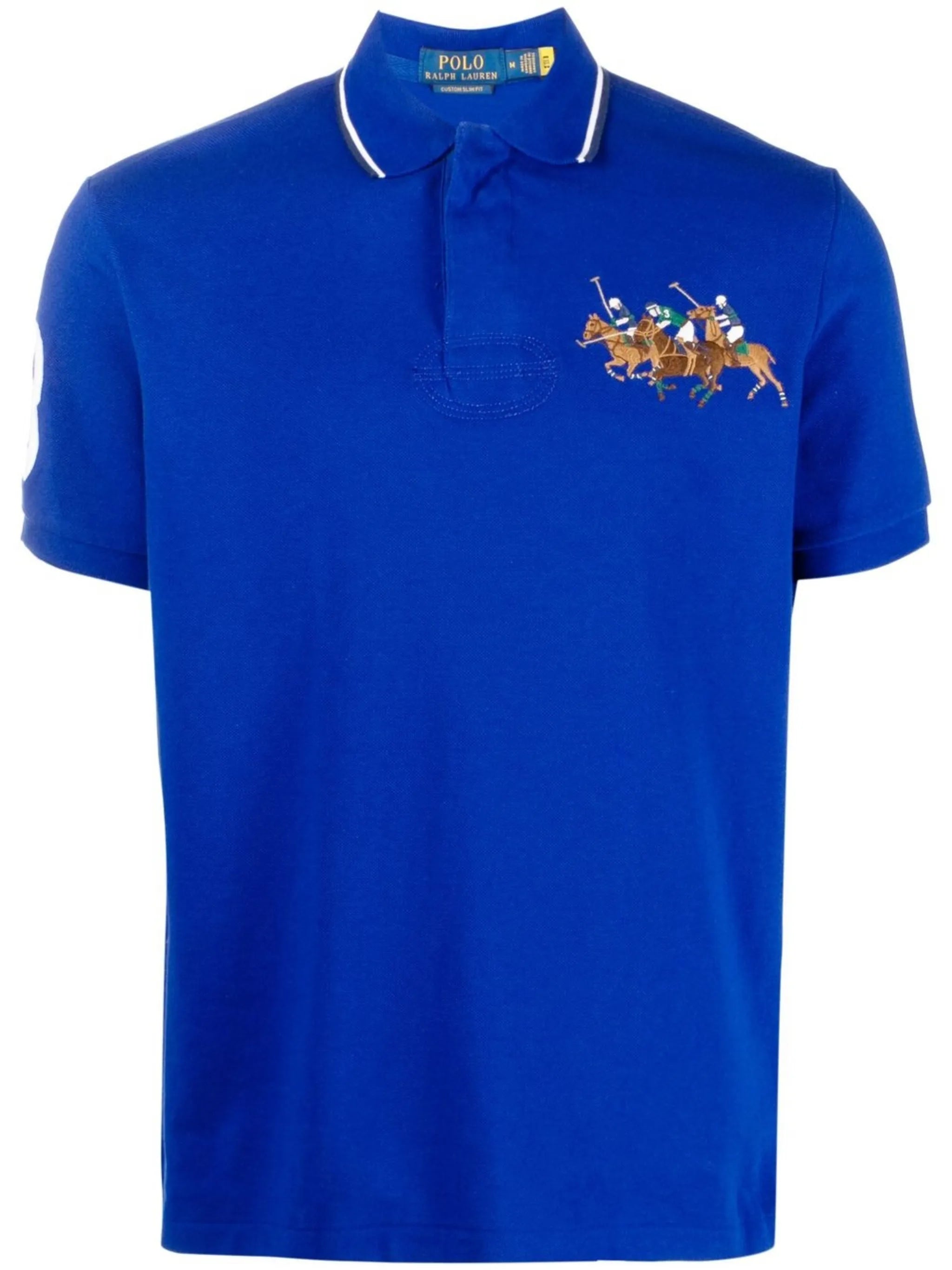 embroidered cotton polo shirt