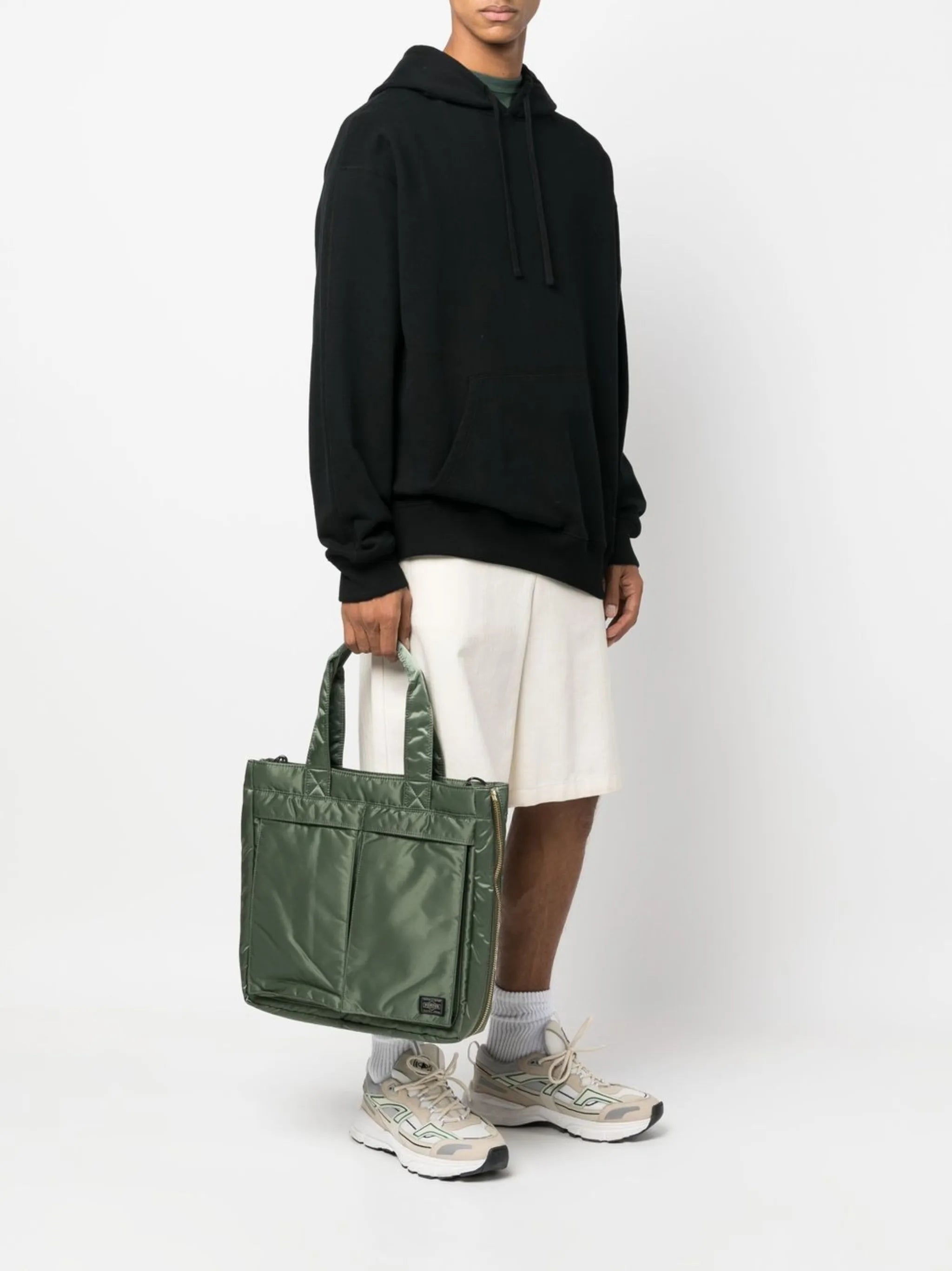 logo zipped tote