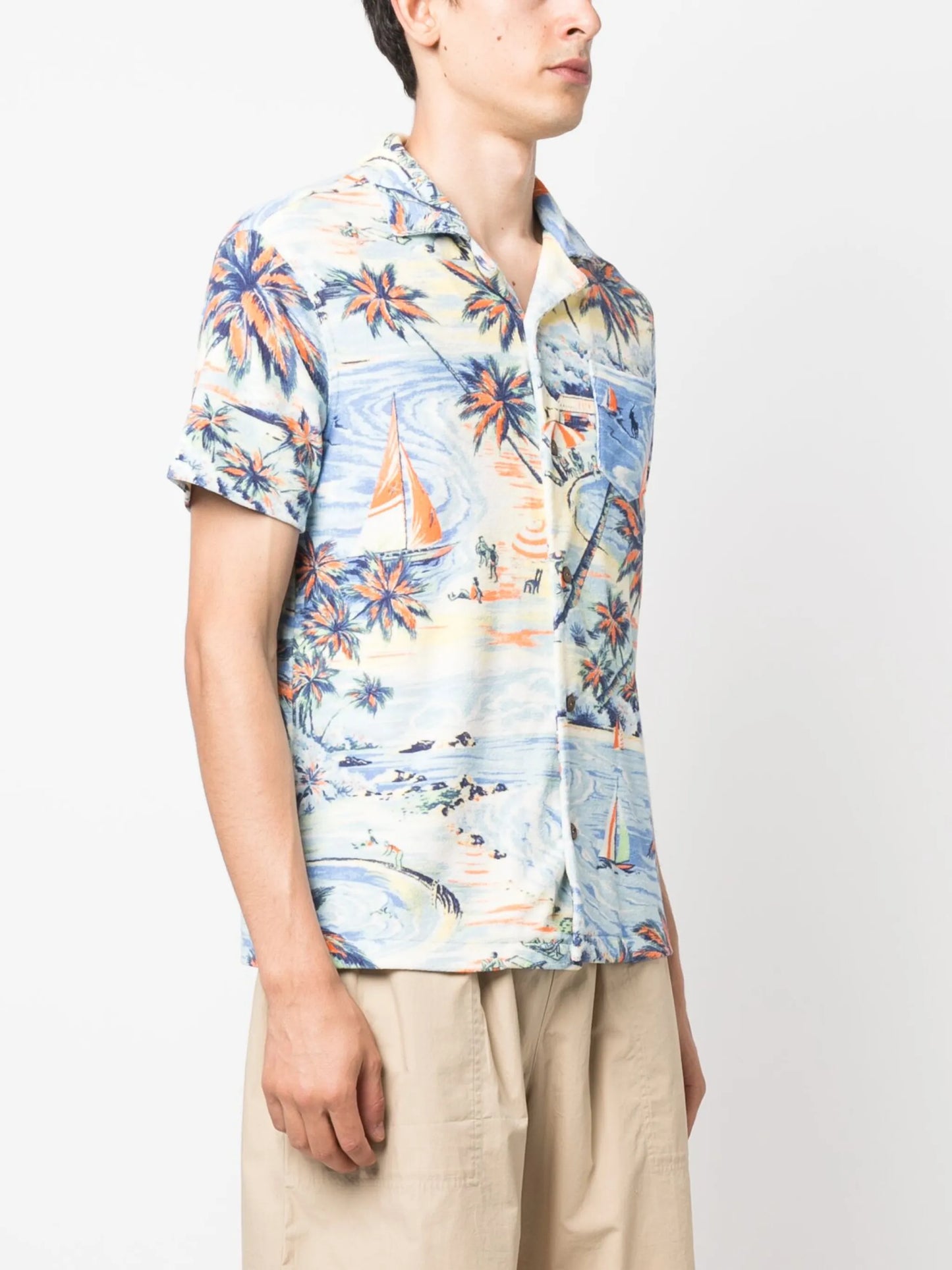all-over graphic-print short-sleeve shirt
