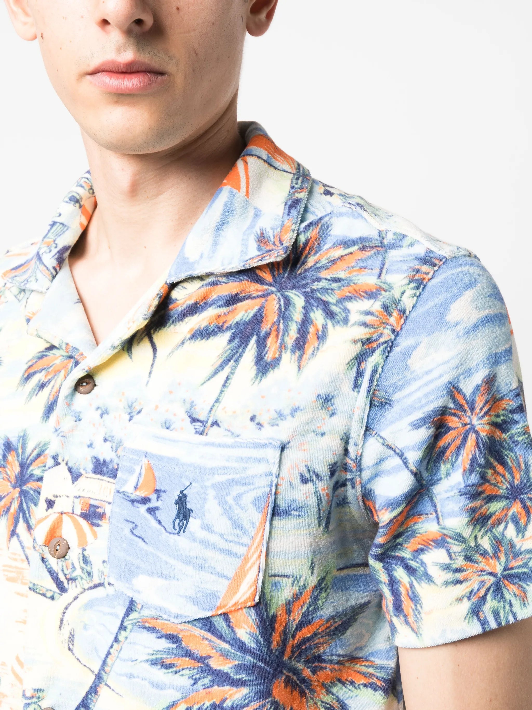 all-over graphic-print short-sleeve shirt