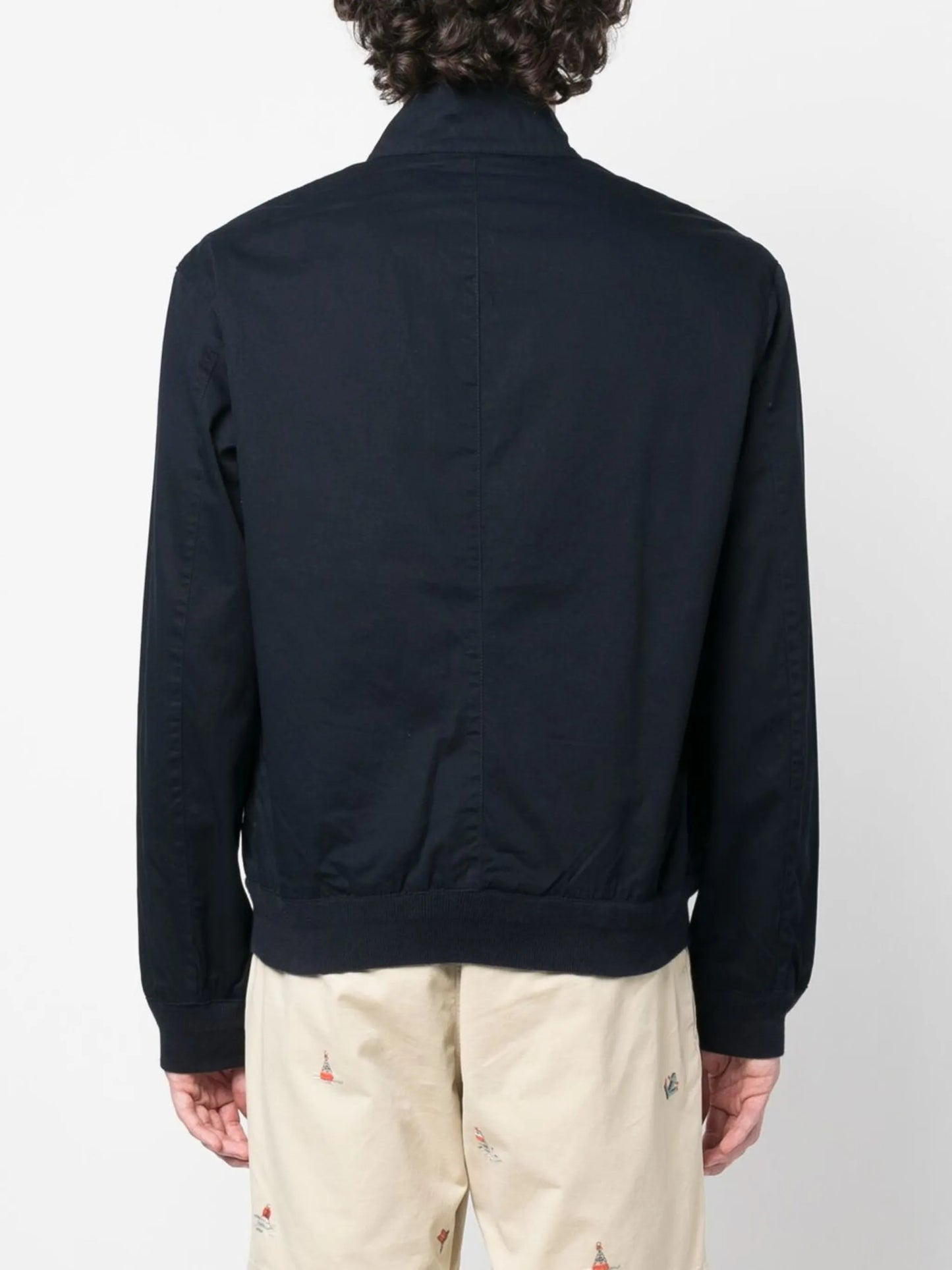 embroidered-logo lined windbreaker