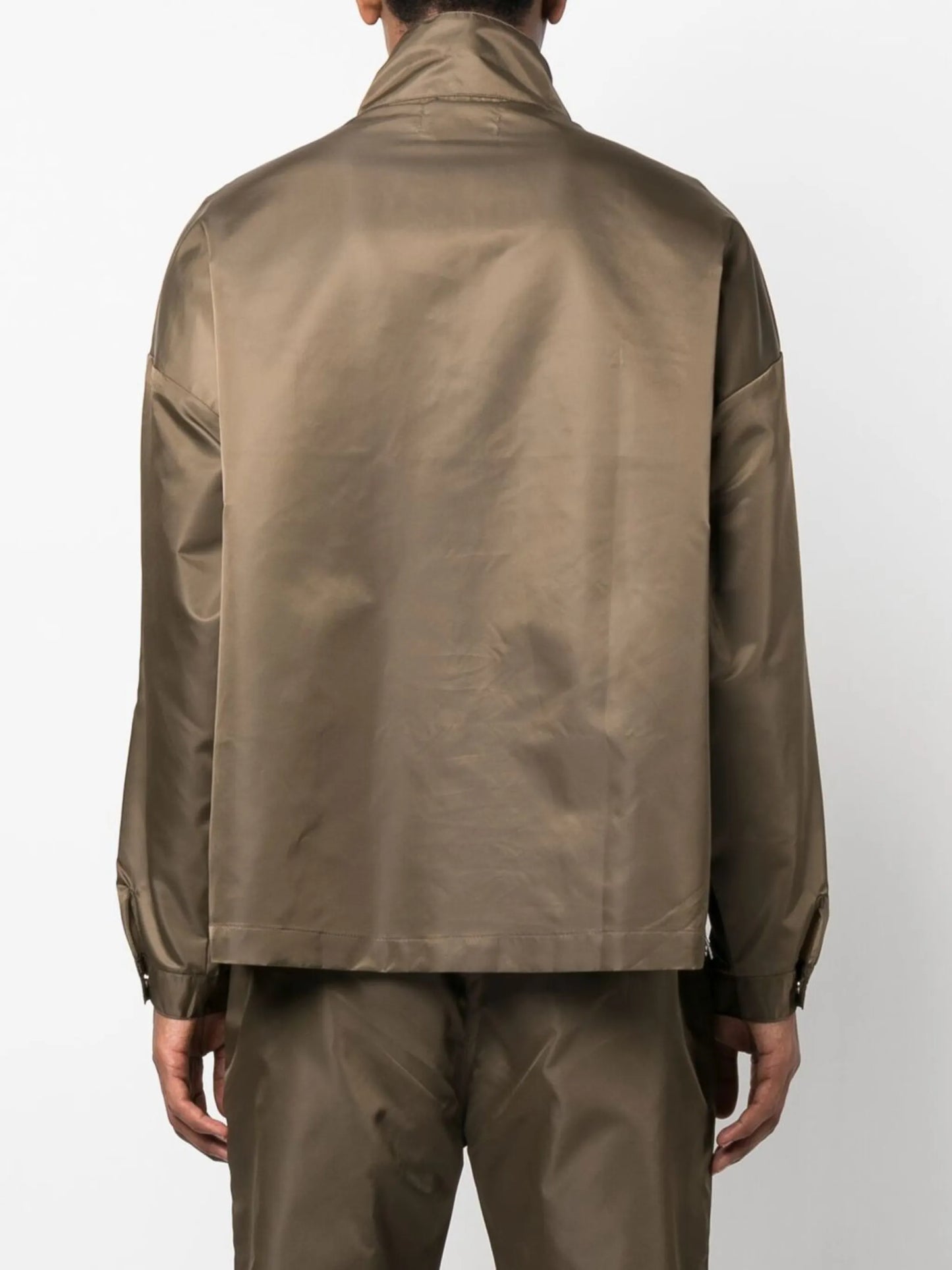 sheen finish pullover jacket
