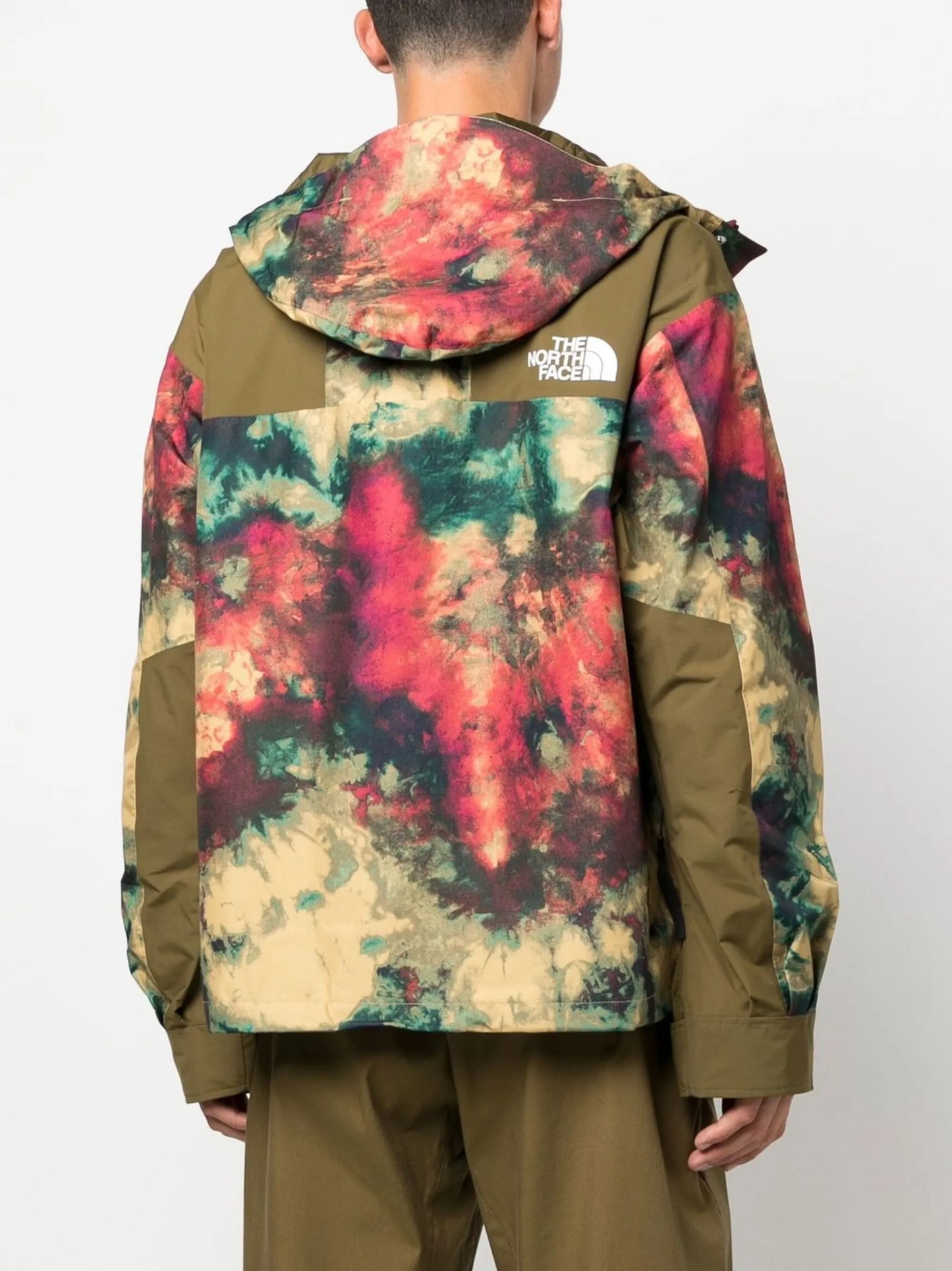 tie dye-print hooded ski jacket