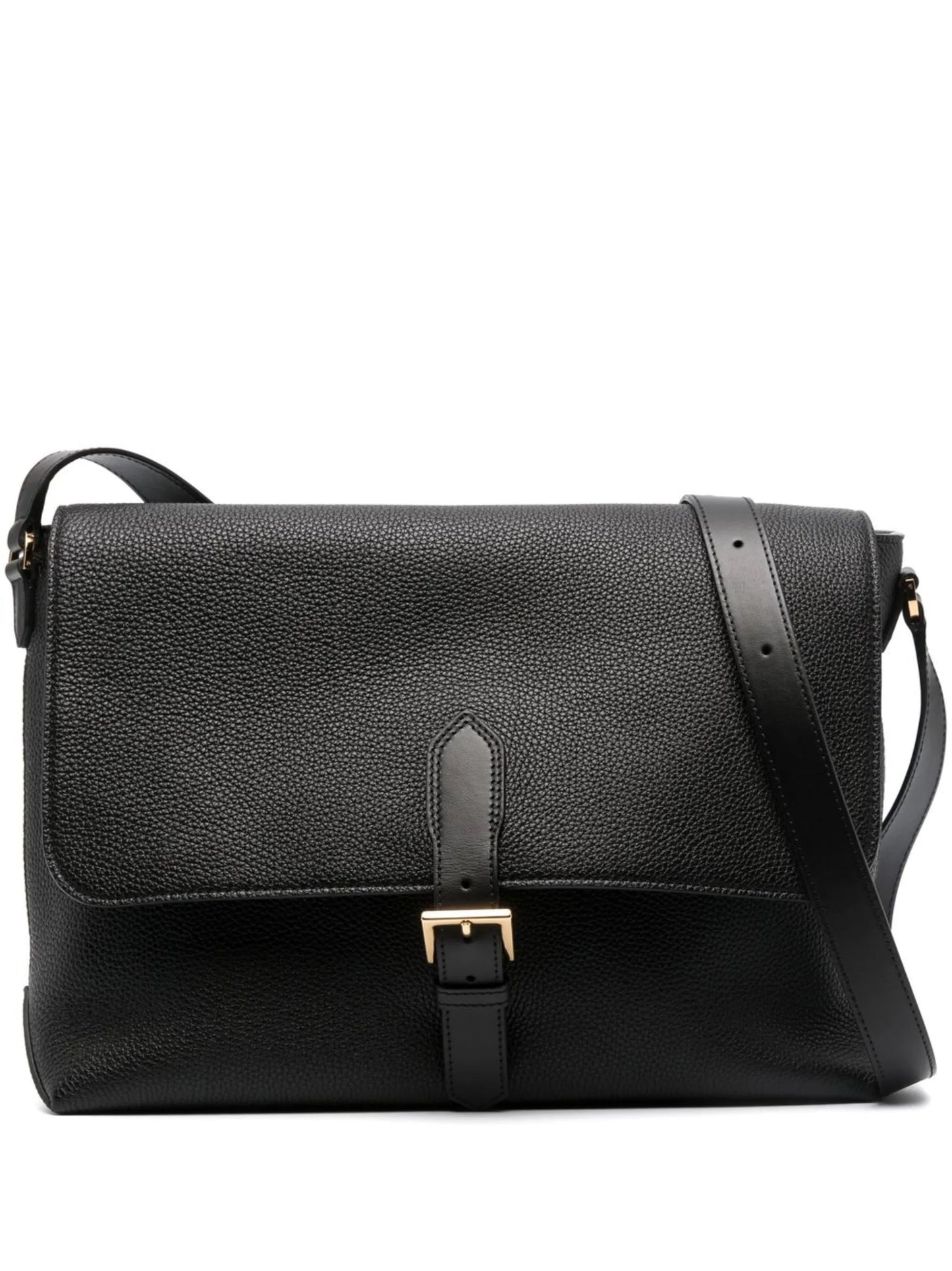 front buckle-detail messenger bag