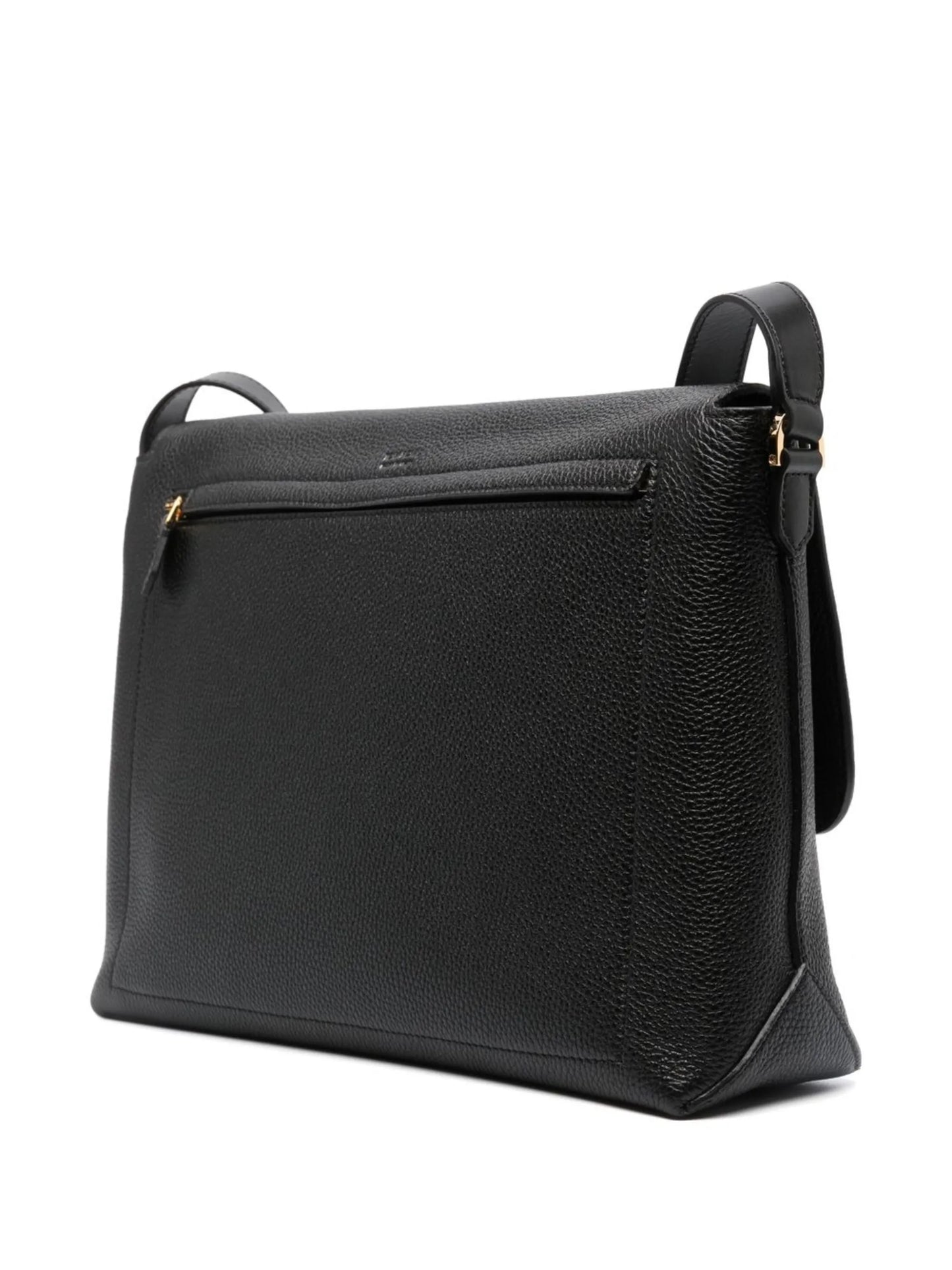 front buckle-detail messenger bag