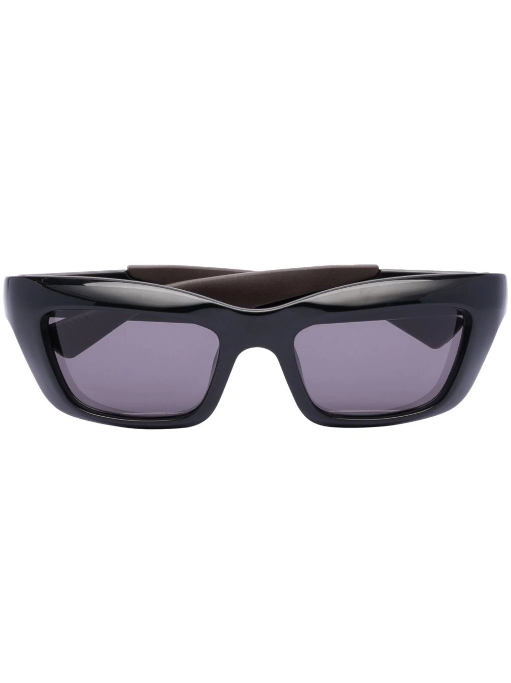 two-tone thick-frame sunglasses
