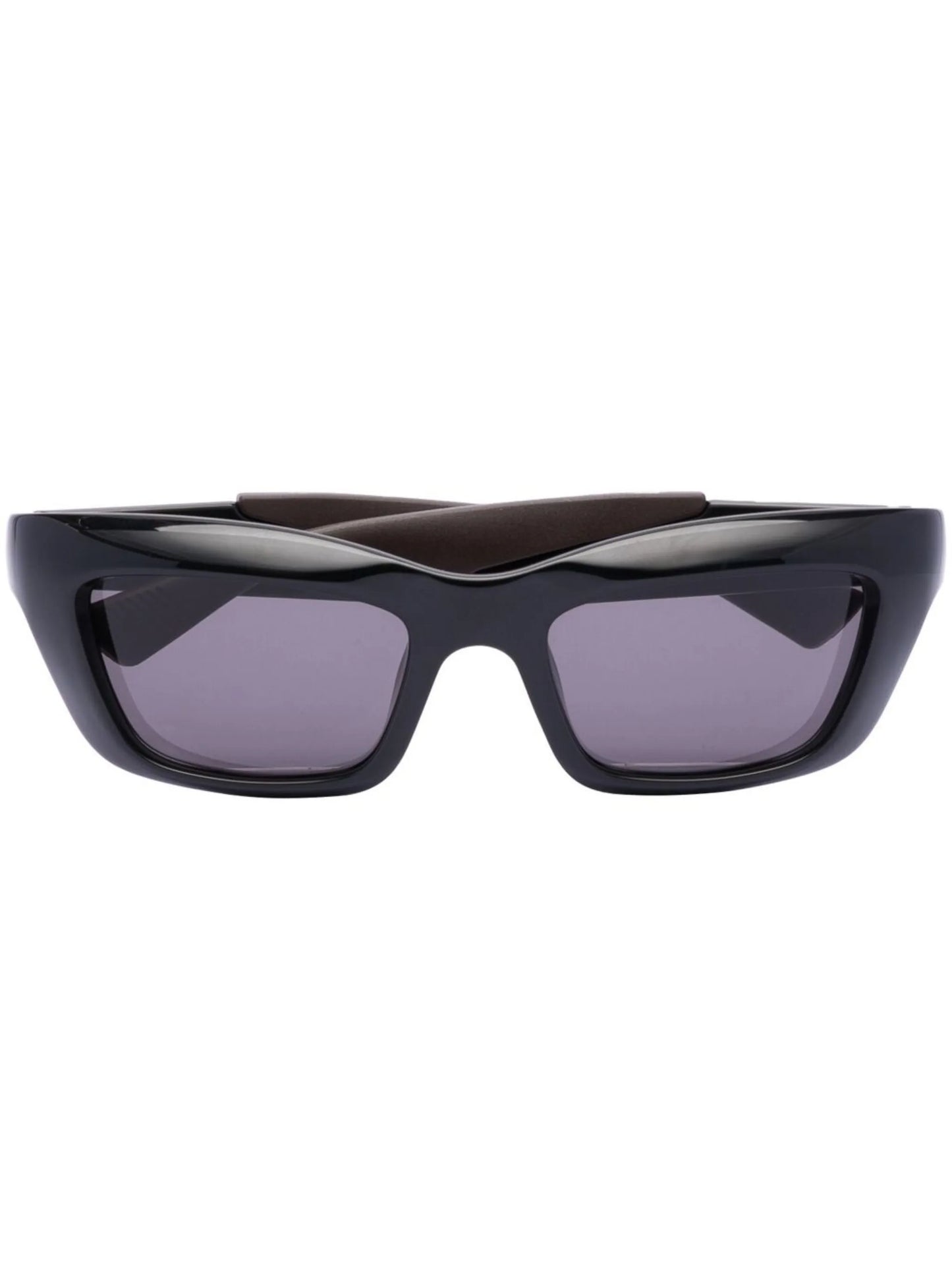 two-tone thick-frame sunglasses