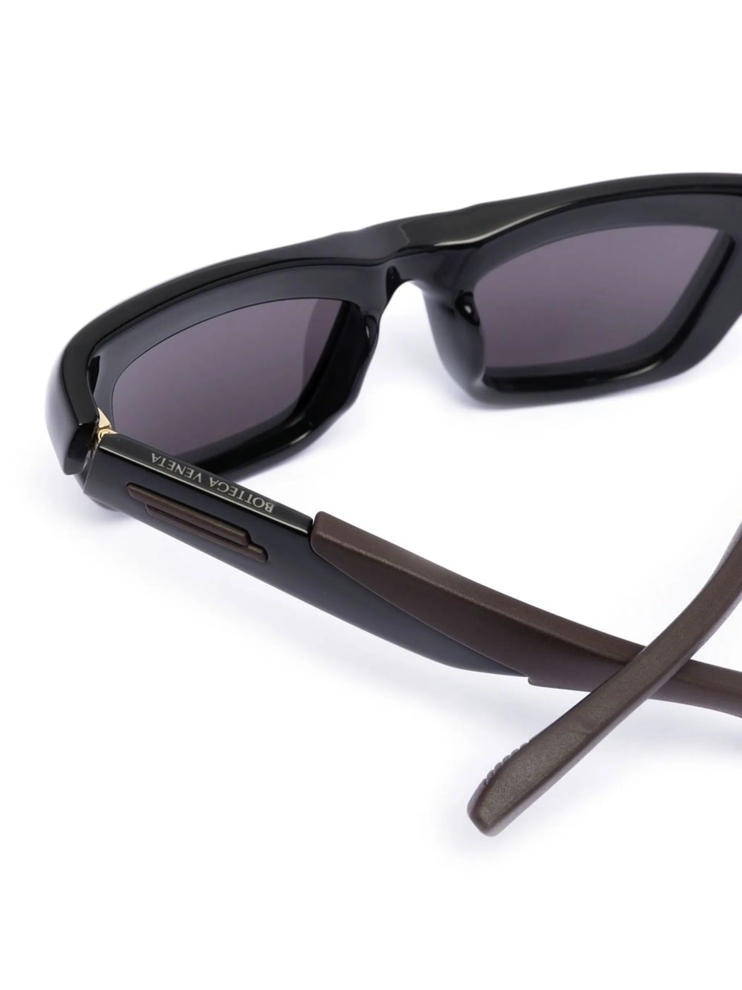 two-tone thick-frame sunglasses
