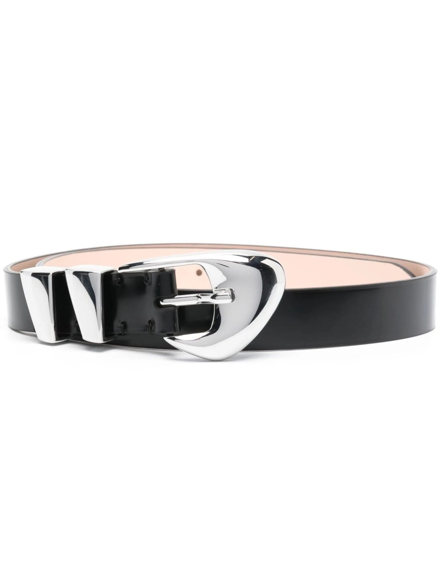moore patent leather belt