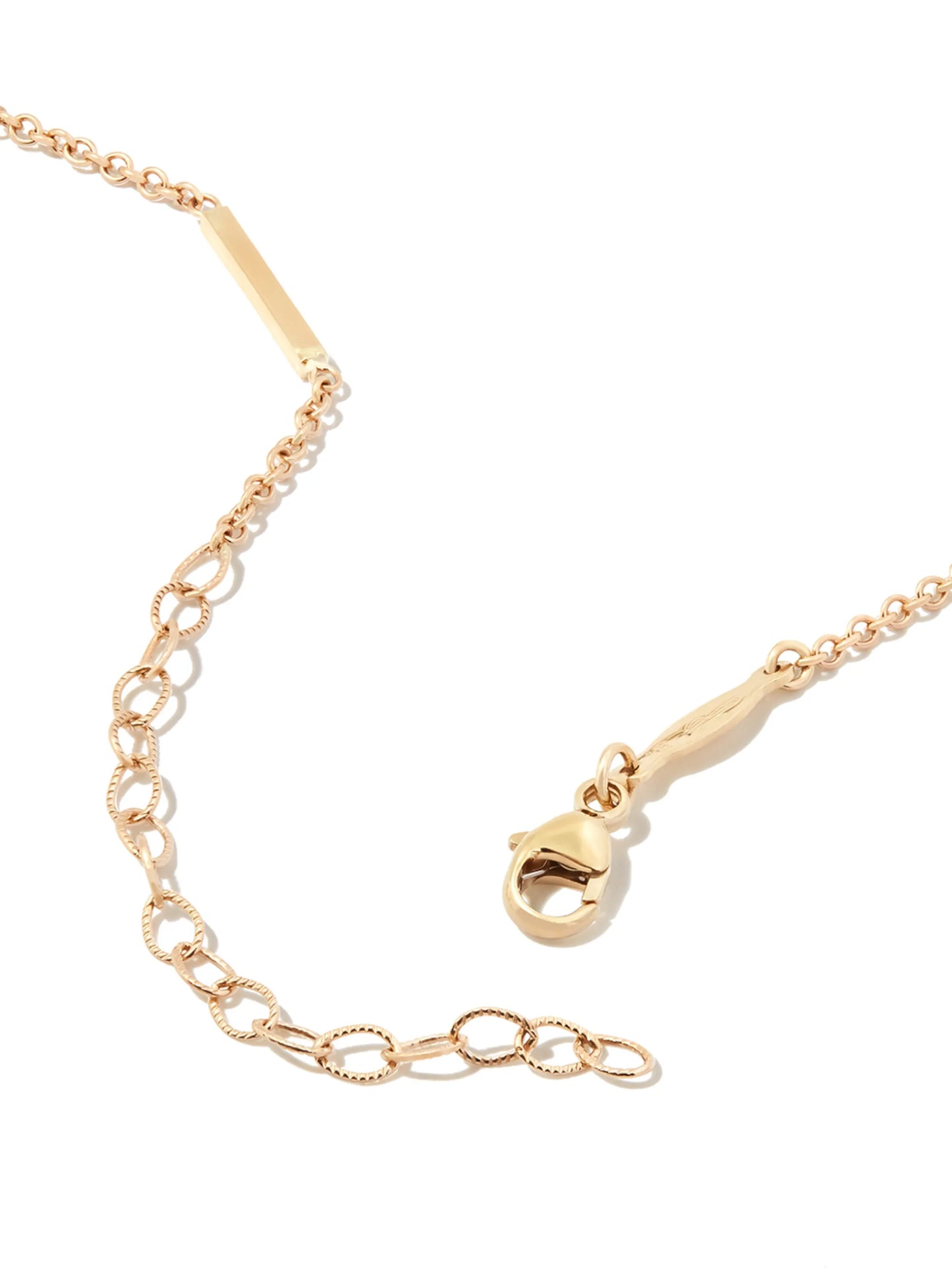 14kt yellow gold Vortex diamond and red tourmaline pendant necklace
