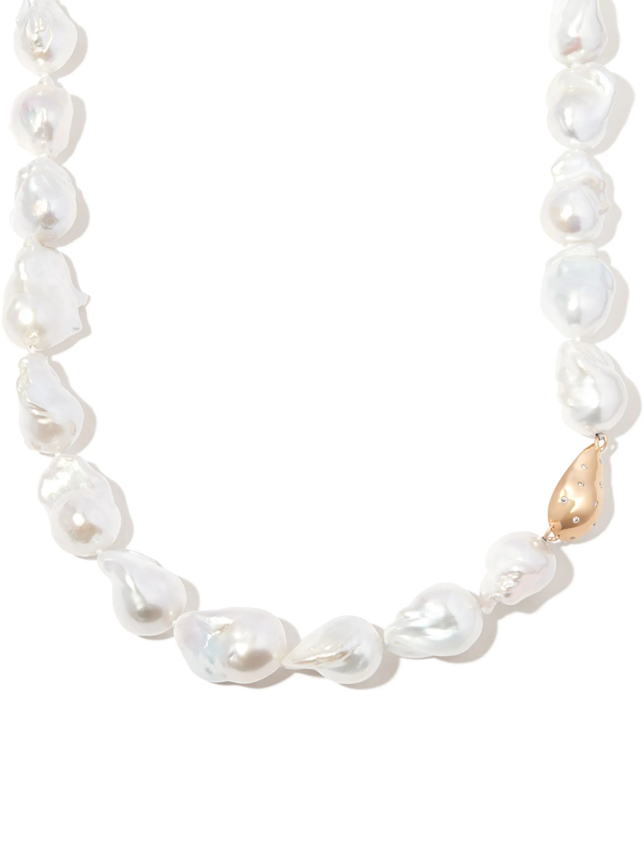 14kt yellow gold pearl necklace