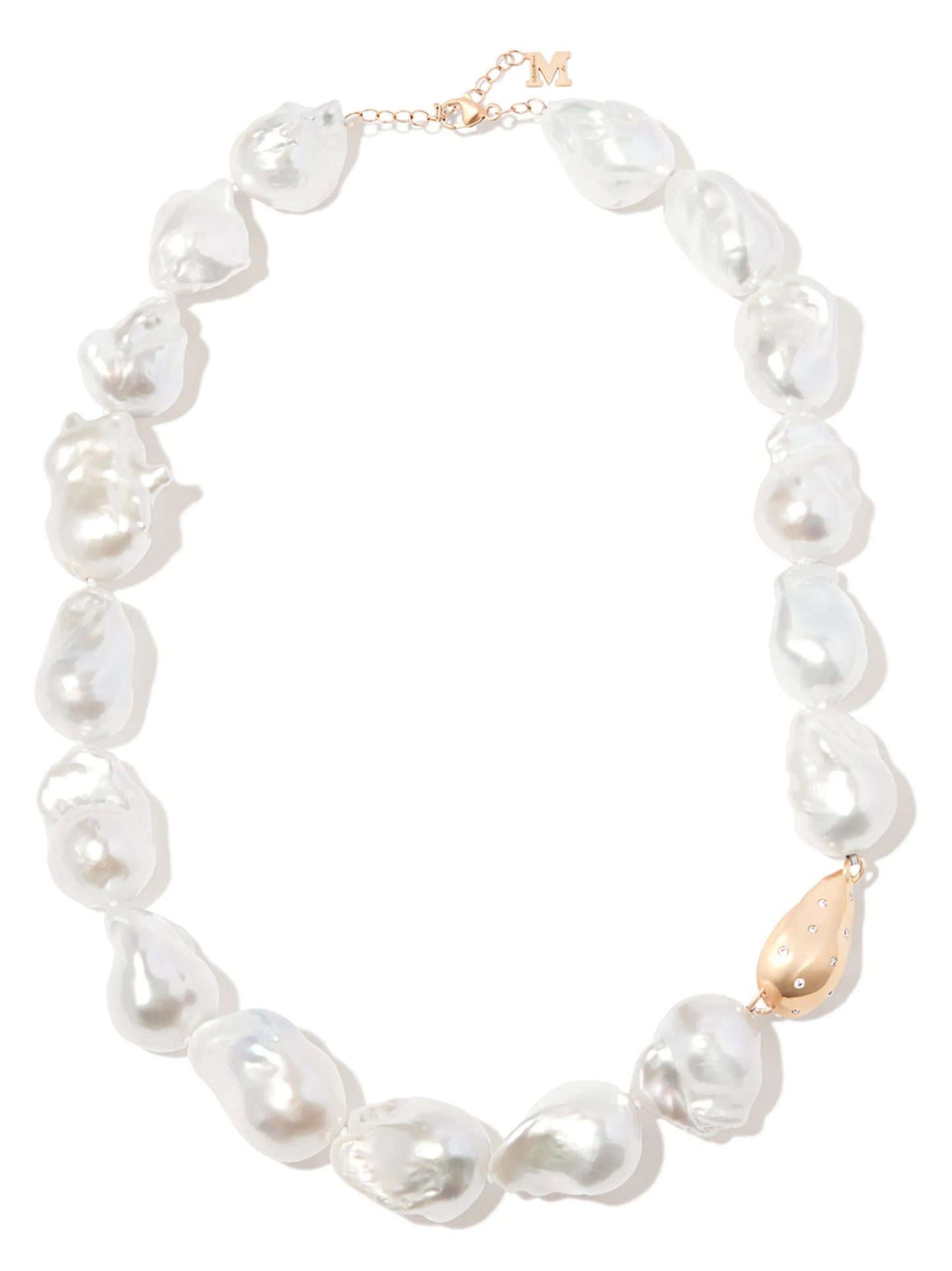 14kt yellow gold pearl necklace
