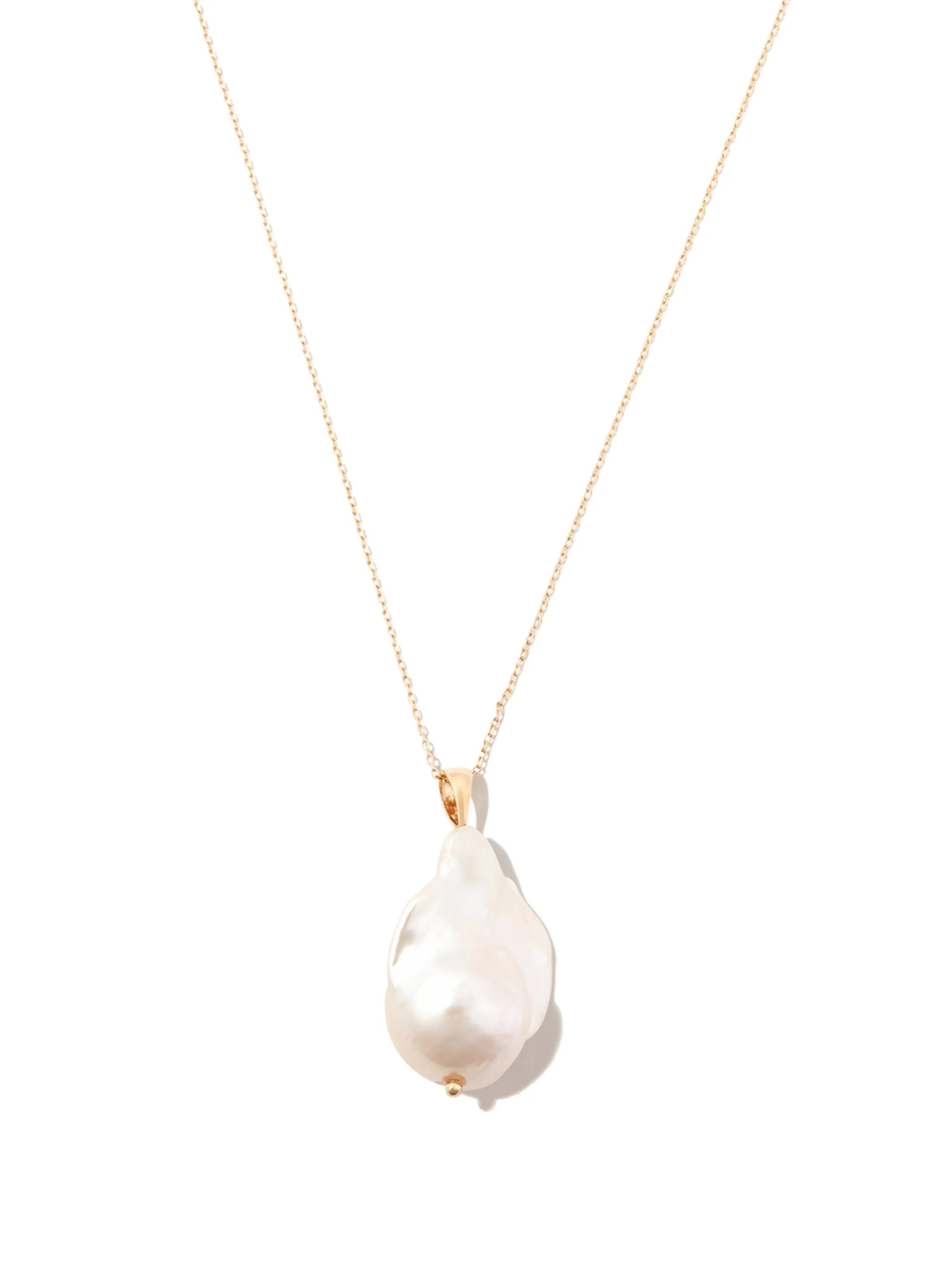 14kt yellow gold pearl necklace