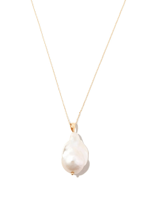 14kt yellow gold pearl necklace