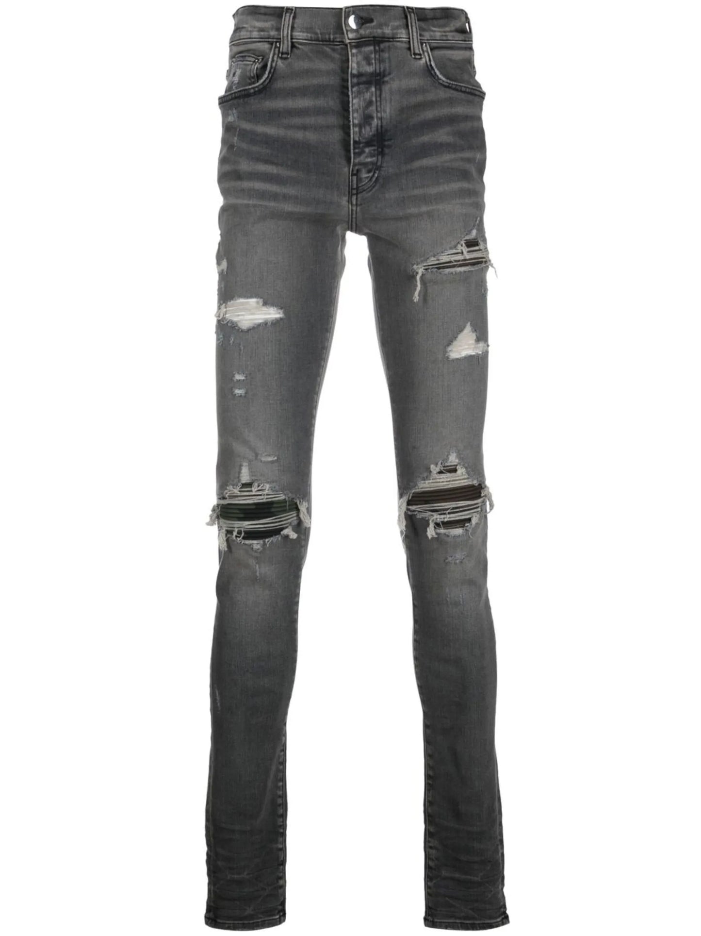 distressed-effect slim-fit jeans
