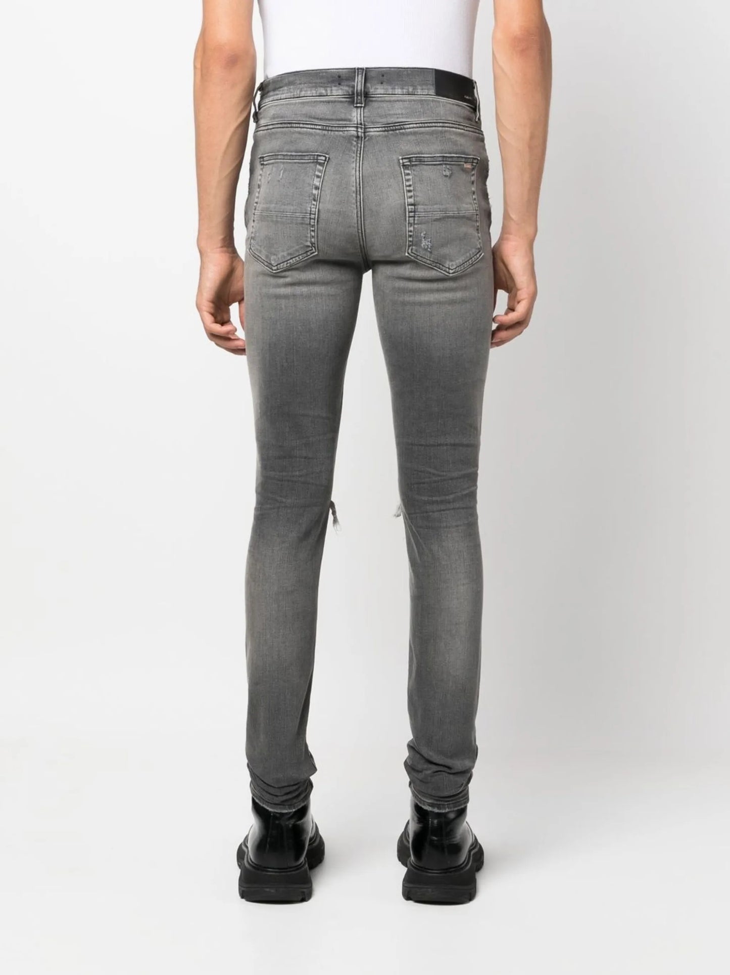 distressed-effect slim-fit jeans