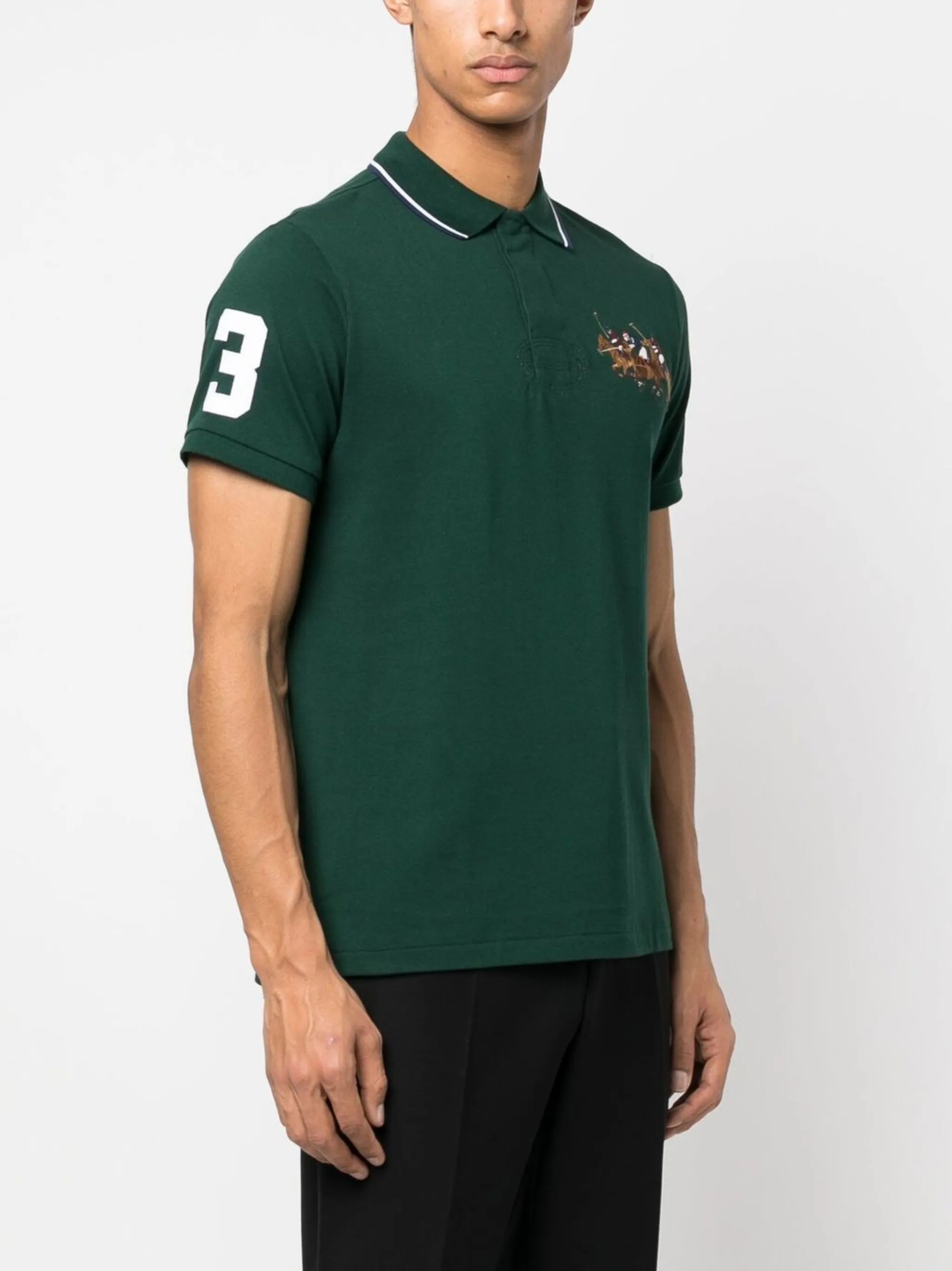 Triple-Pony cotton polo shirt