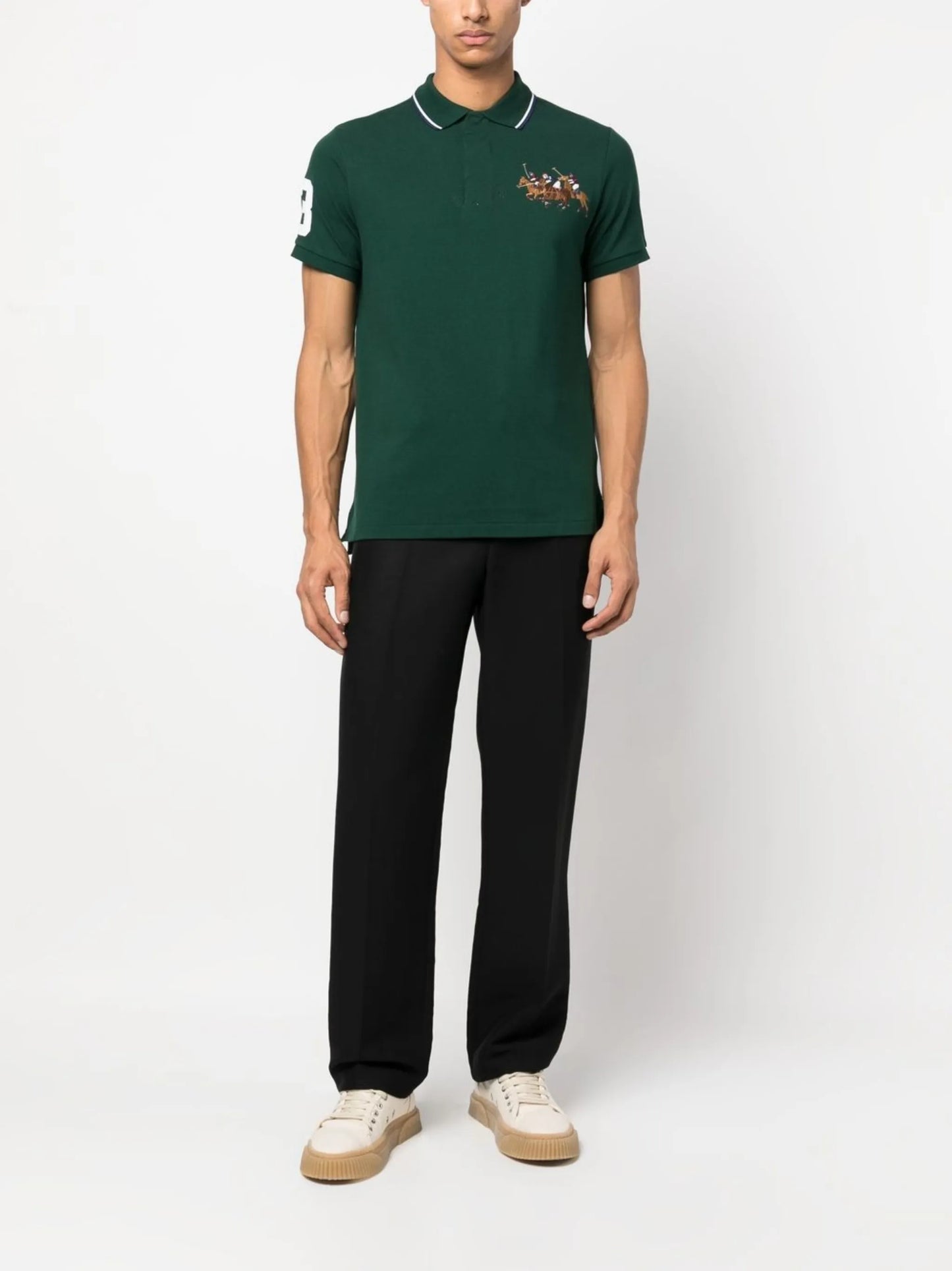 Triple-Pony cotton polo shirt
