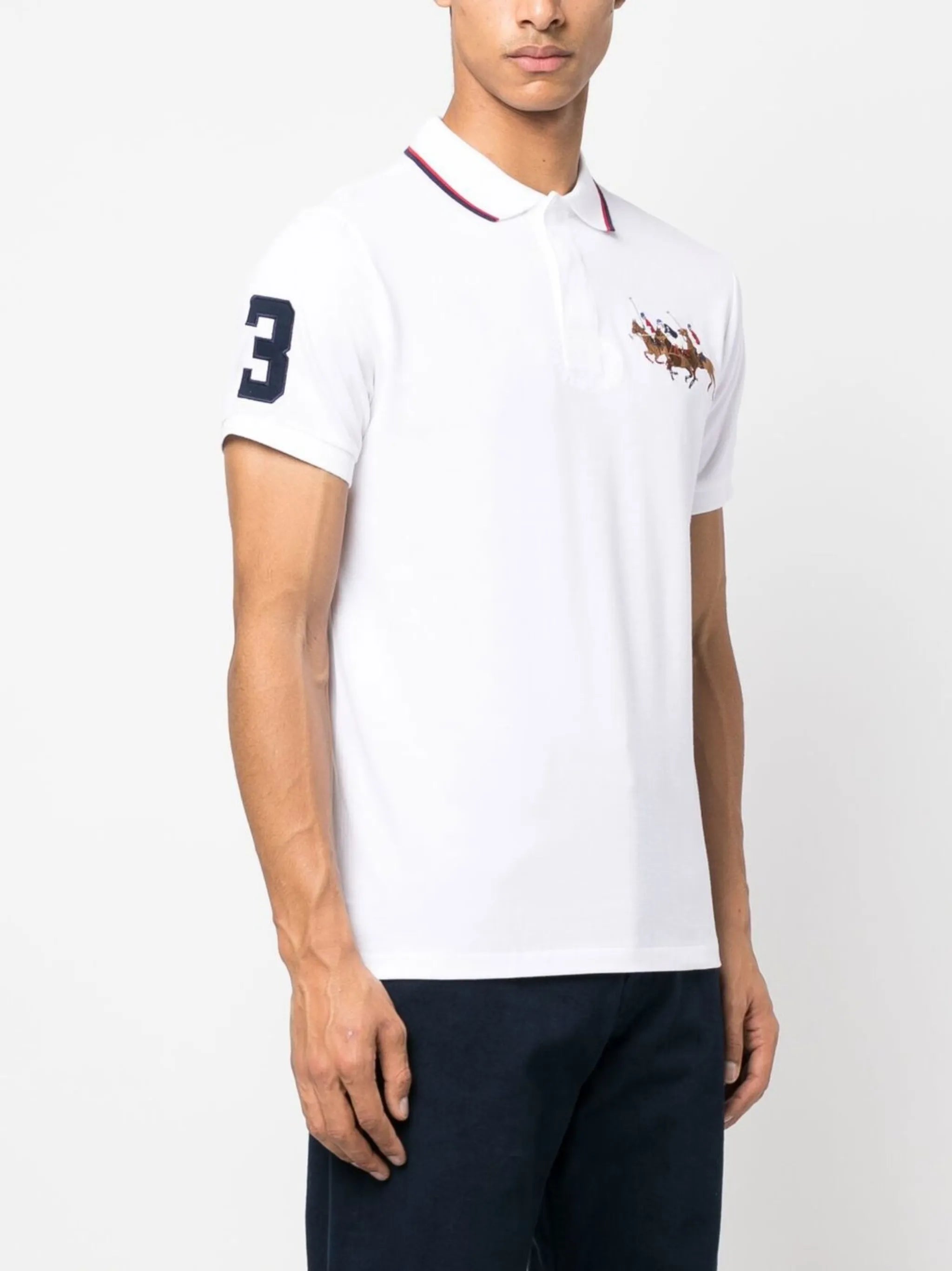 Triple-Pony cotton polo shirt