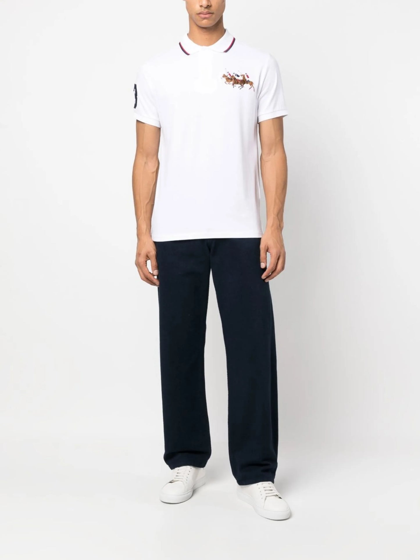 Triple-Pony cotton polo shirt