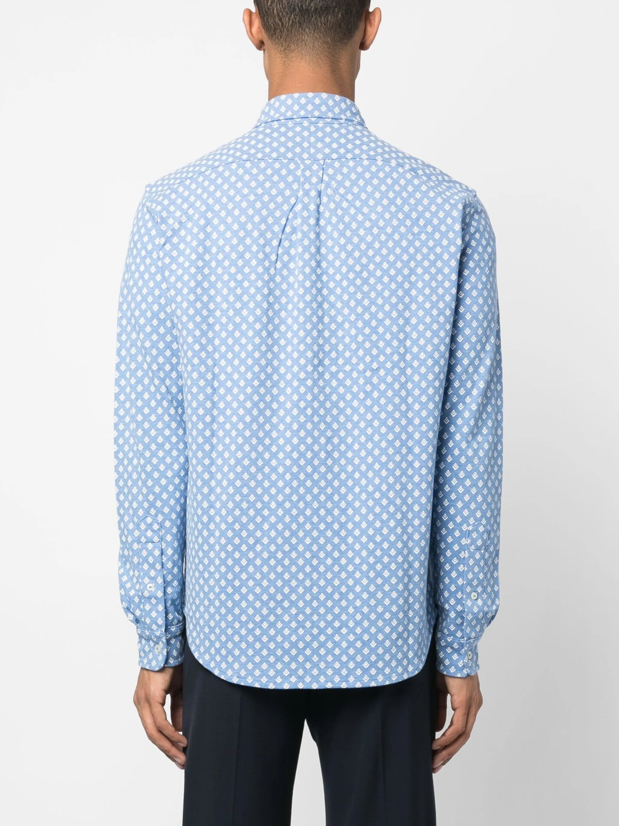 graphic-print long-sleeved shirt