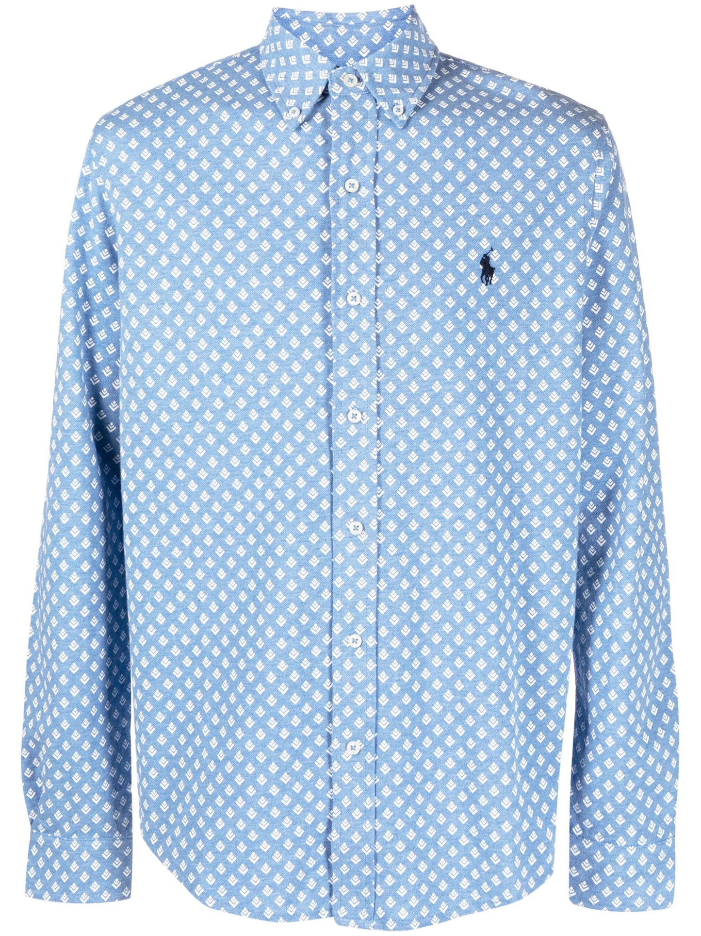 graphic-print long-sleeved shirt