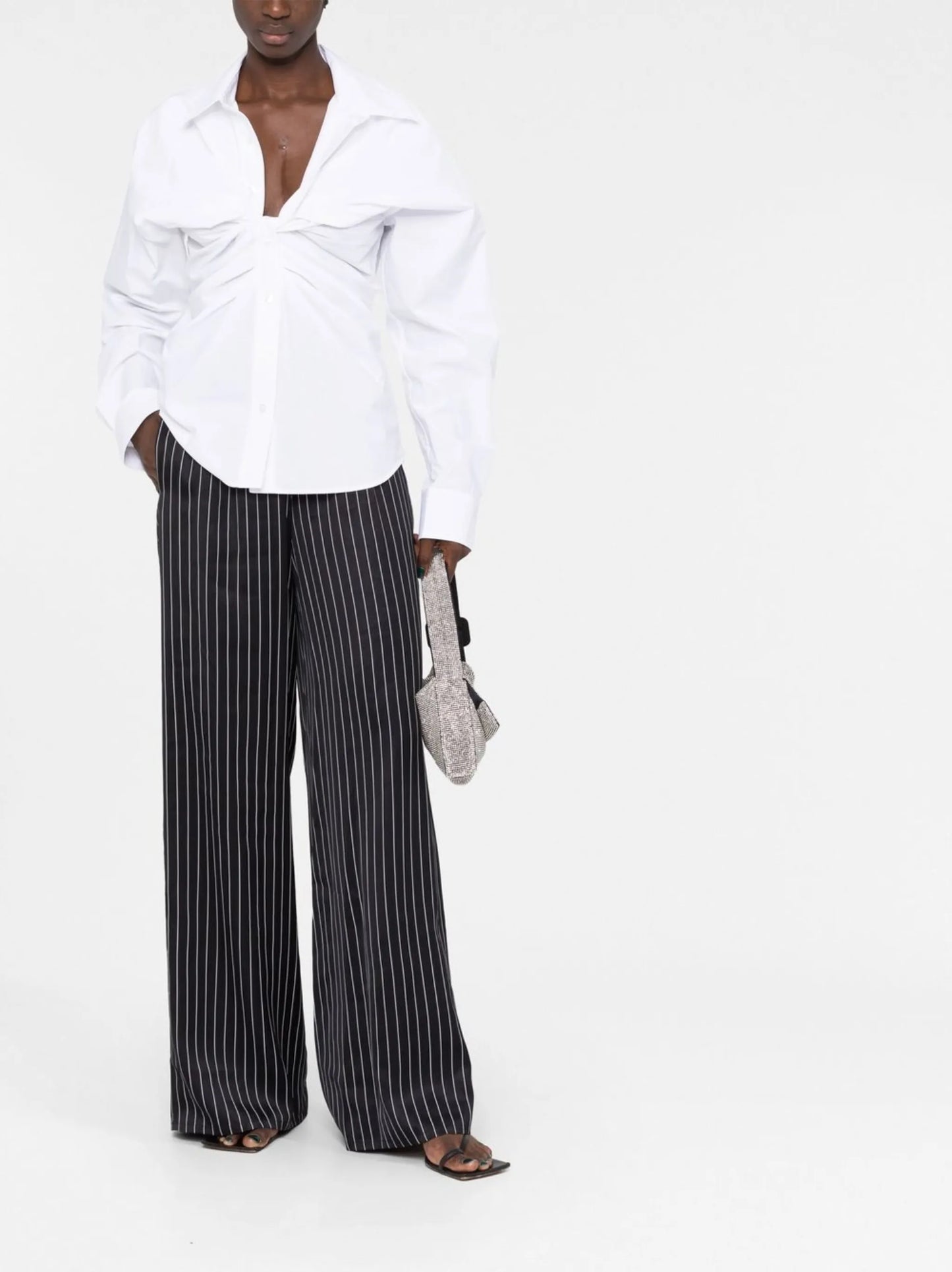 spread-collar long-sleeve shirt