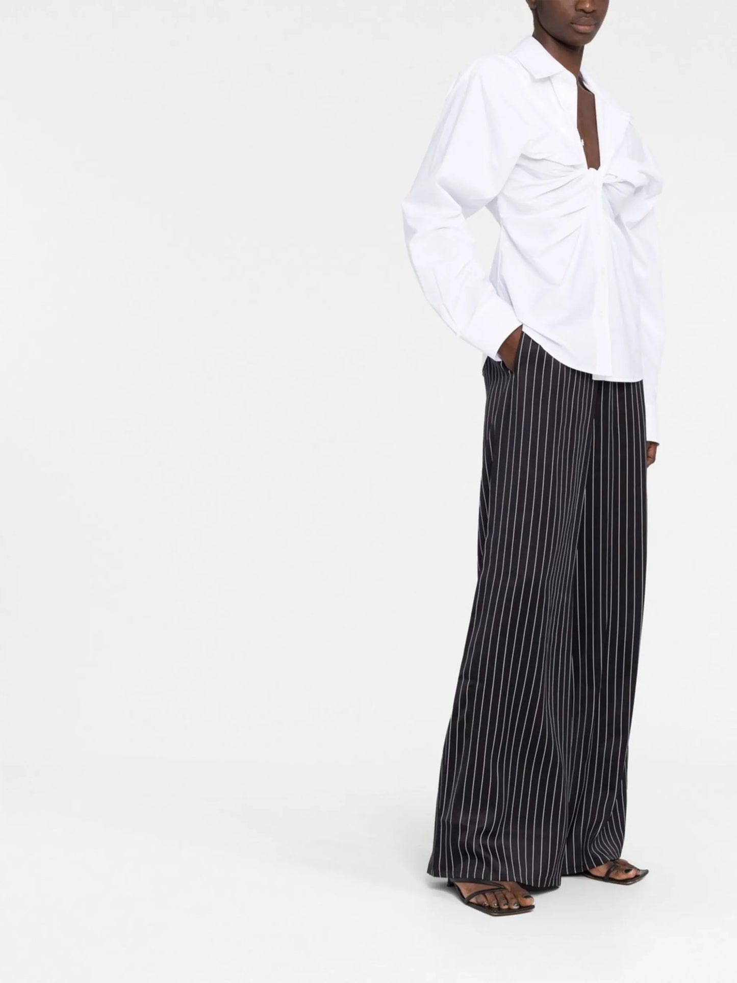 spread-collar long-sleeve shirt