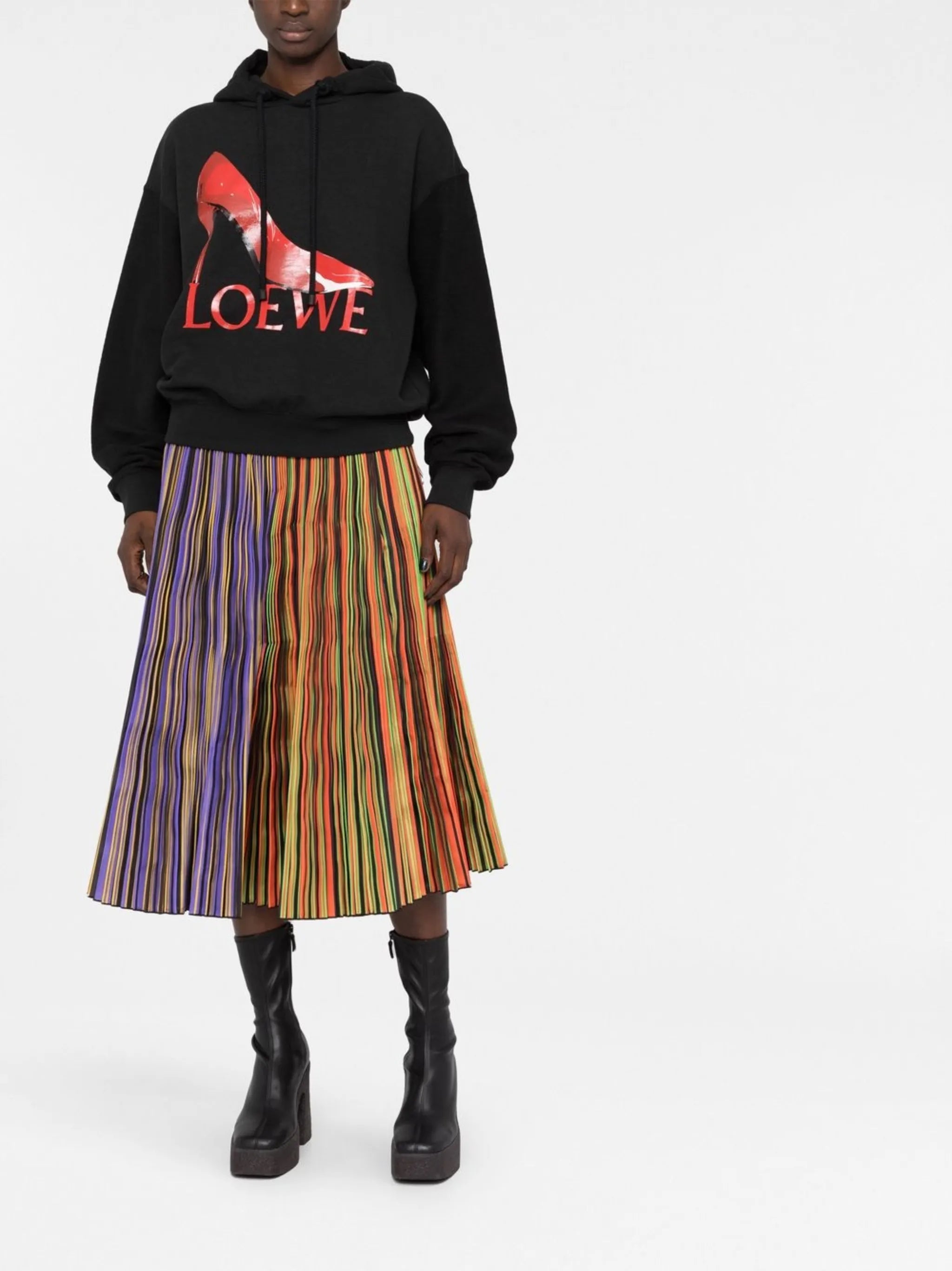 graphic logo-print hoodie