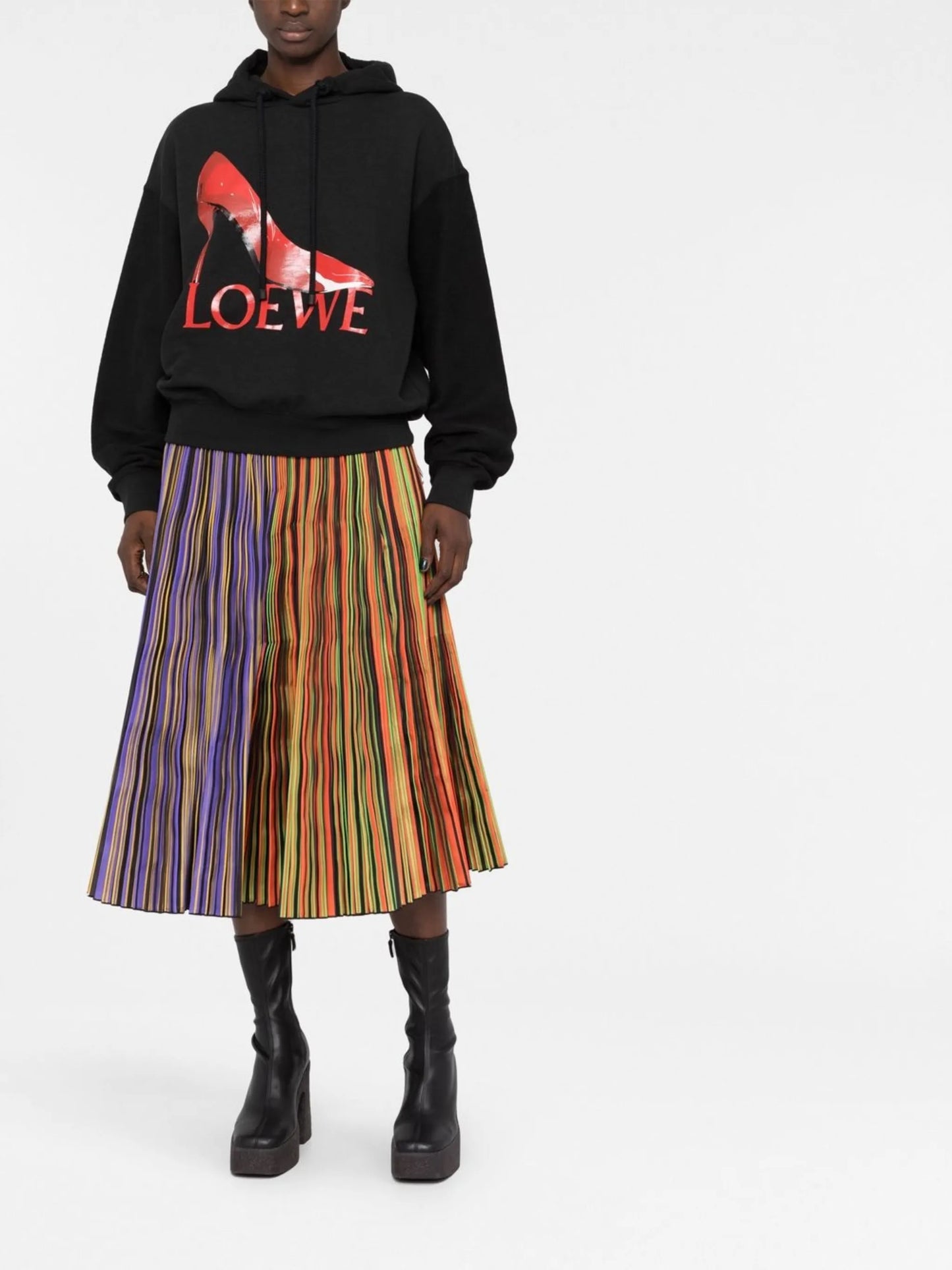 graphic logo-print hoodie