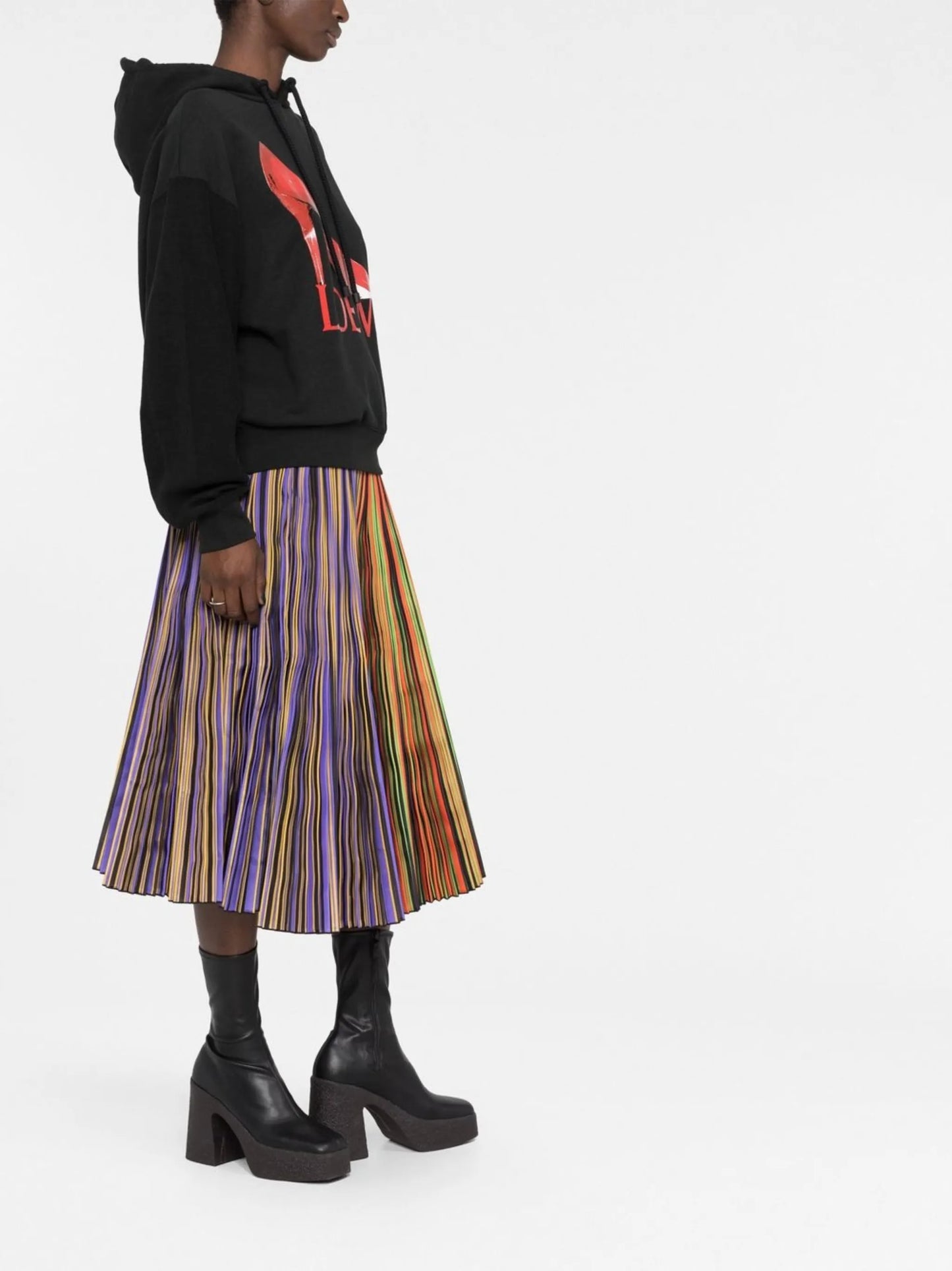 graphic logo-print hoodie