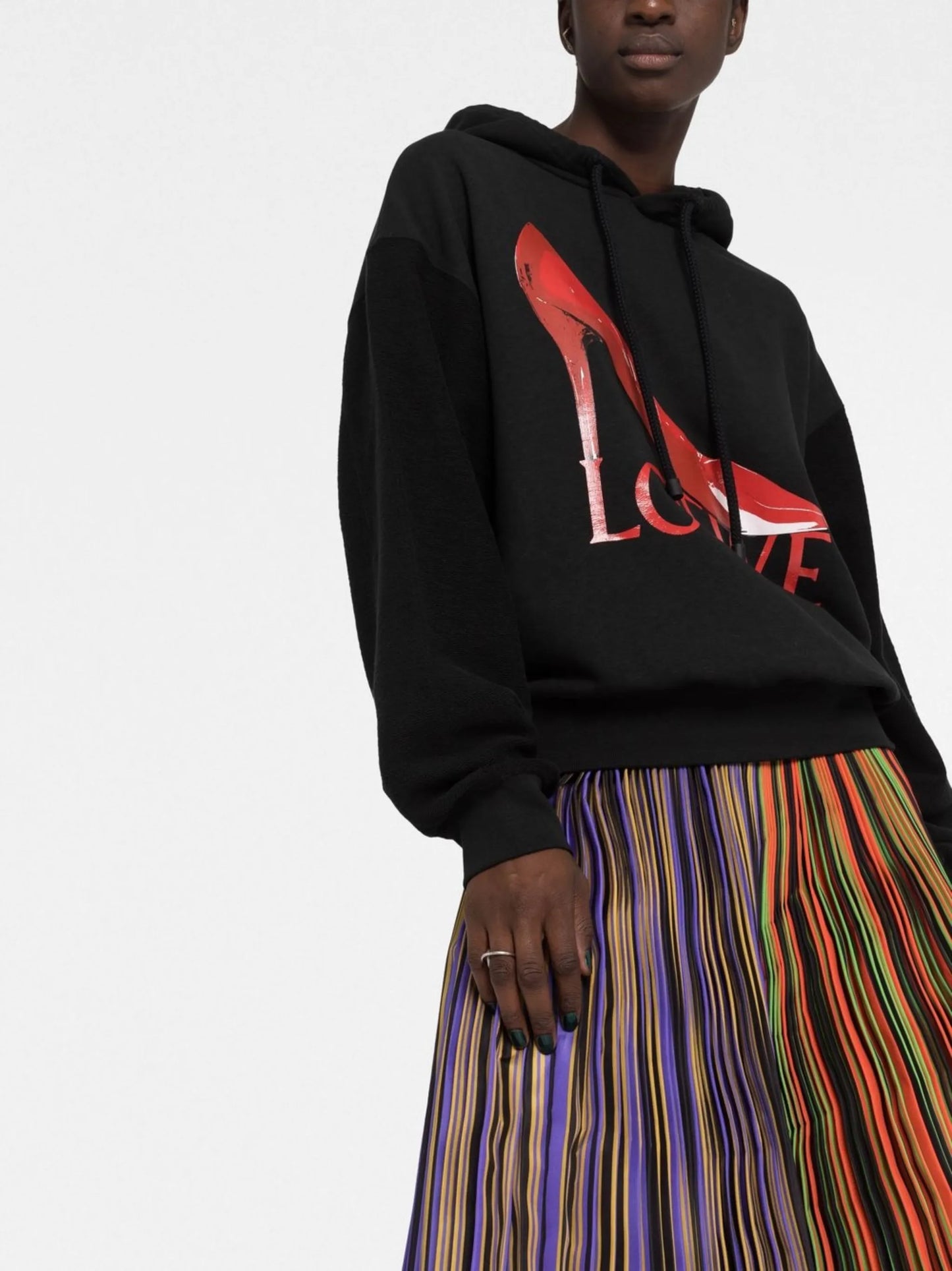 graphic logo-print hoodie
