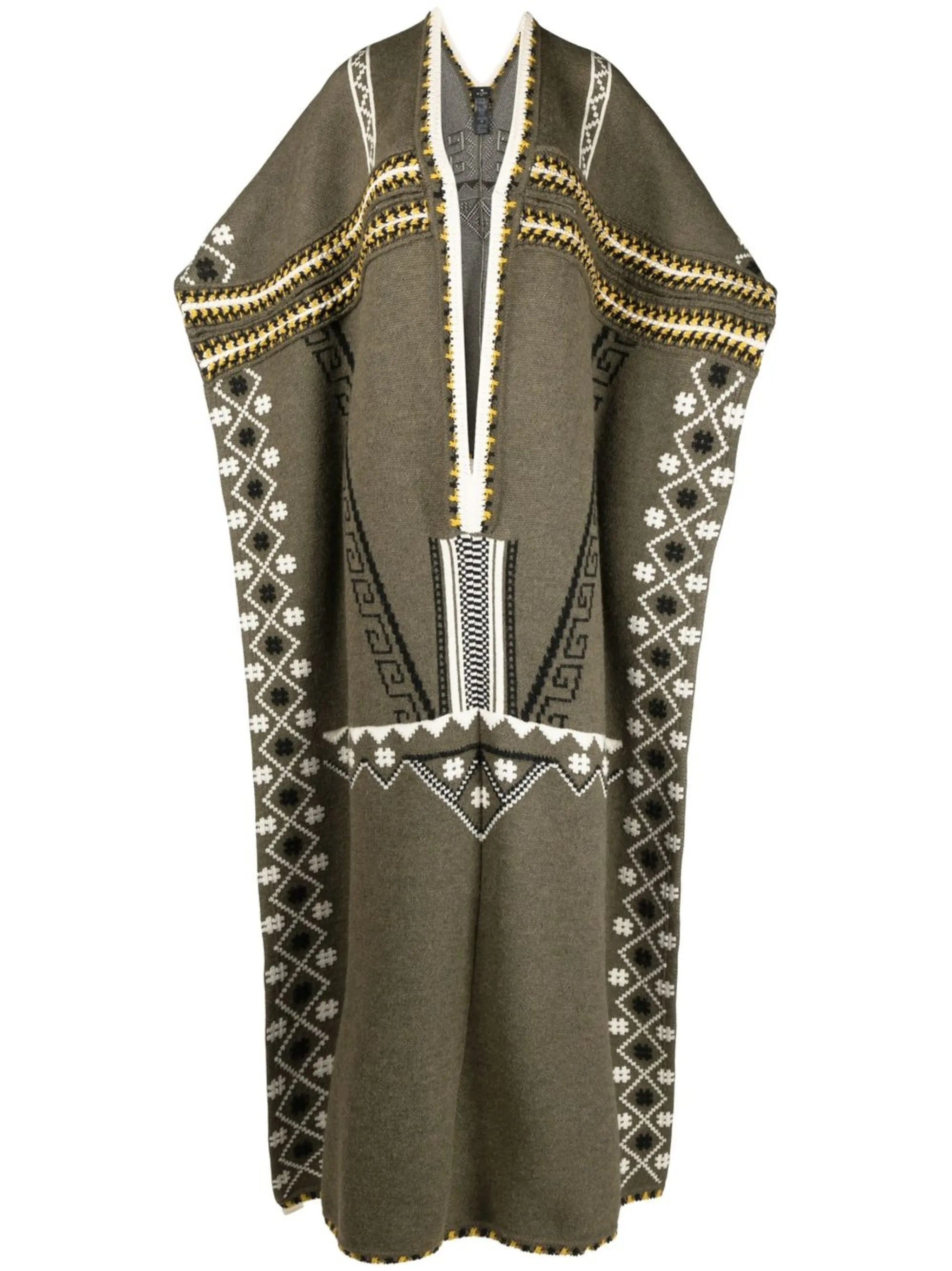 V-neck knitted dress