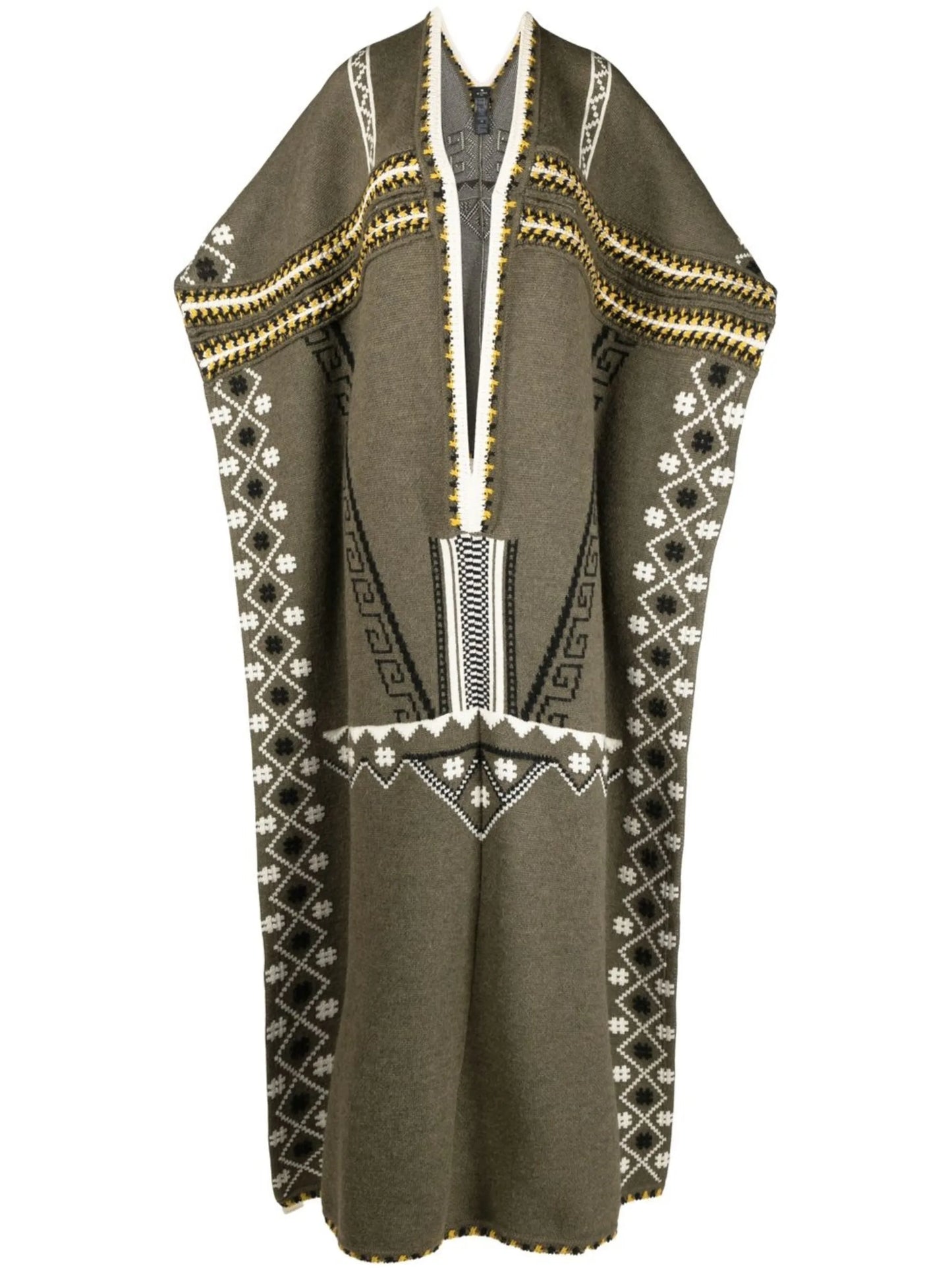 V-neck knitted dress